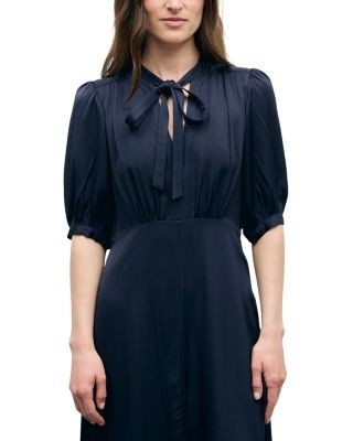Gerard Darel Chani Puffed Sleeve Midi Dress