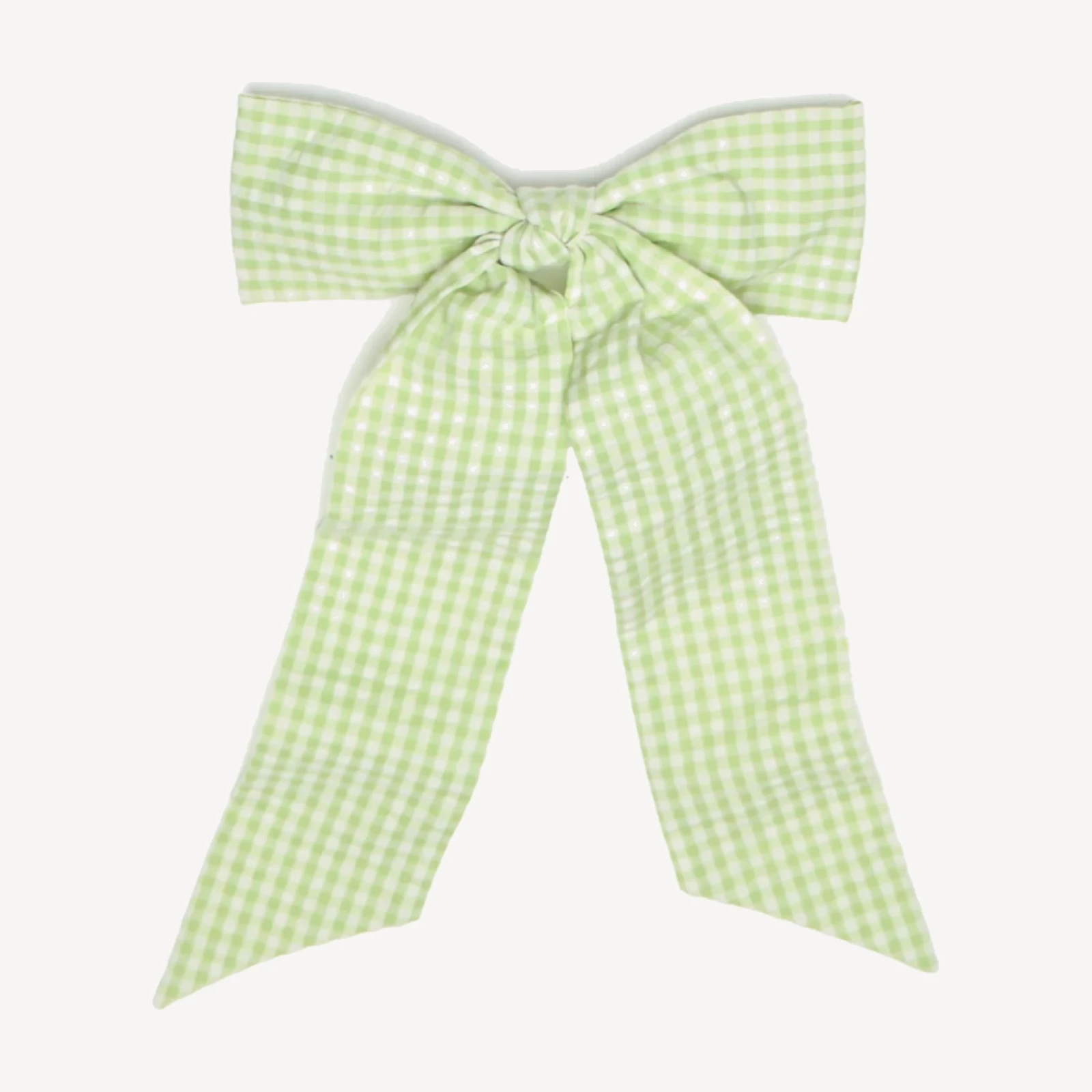 The Belle Bow - Lime Gingham