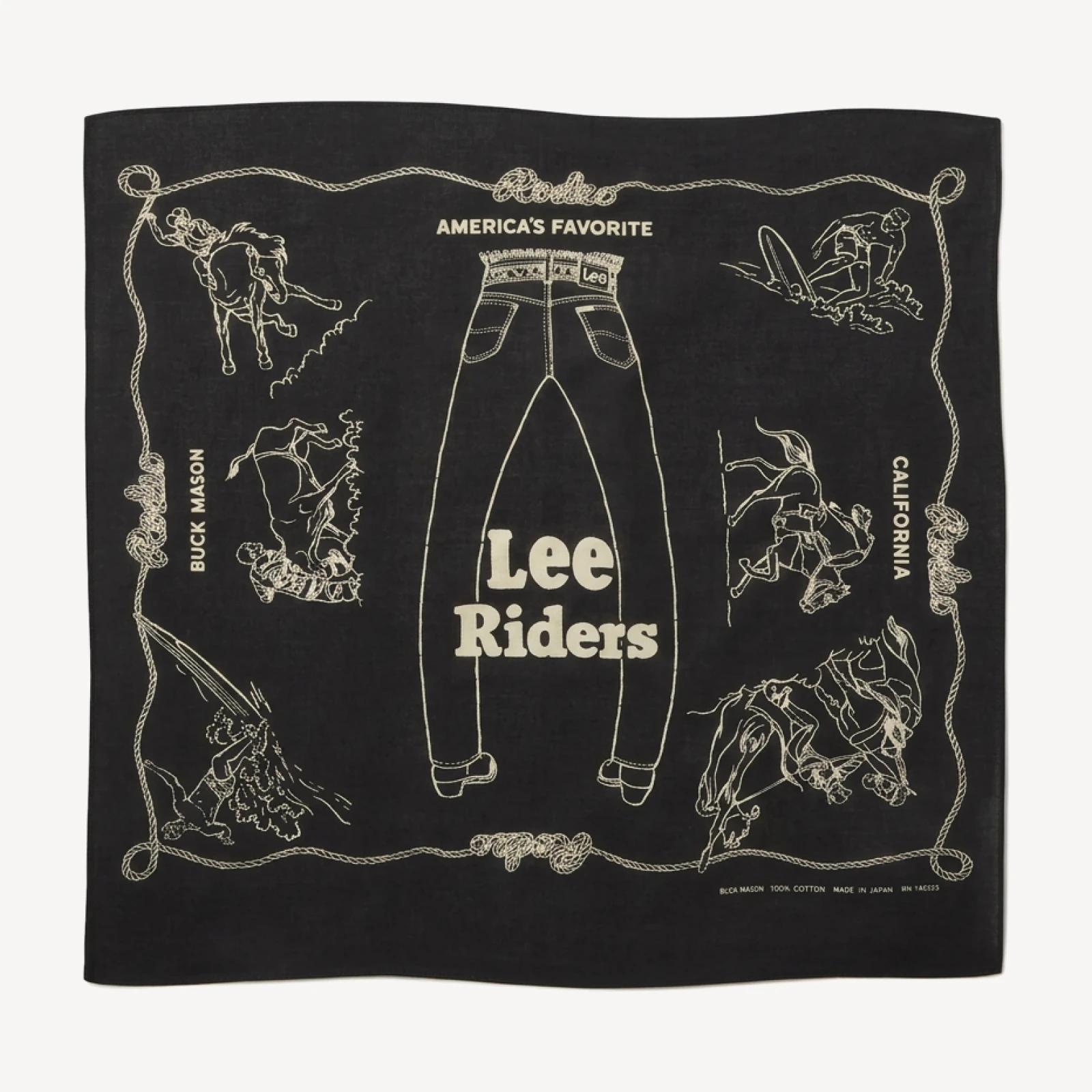 Black Lee X Buck Mason Cotton Rider's Bandana