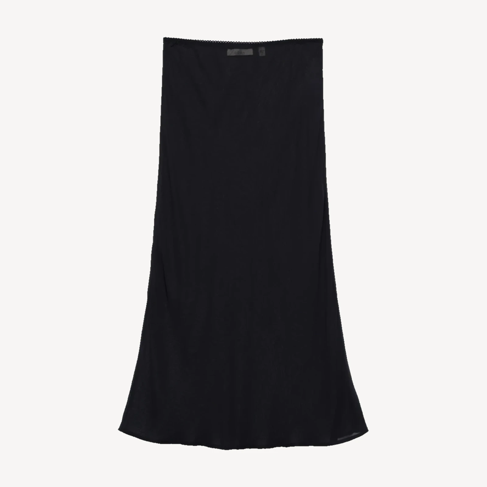 LONG SKIRT SLIP -- BLACK