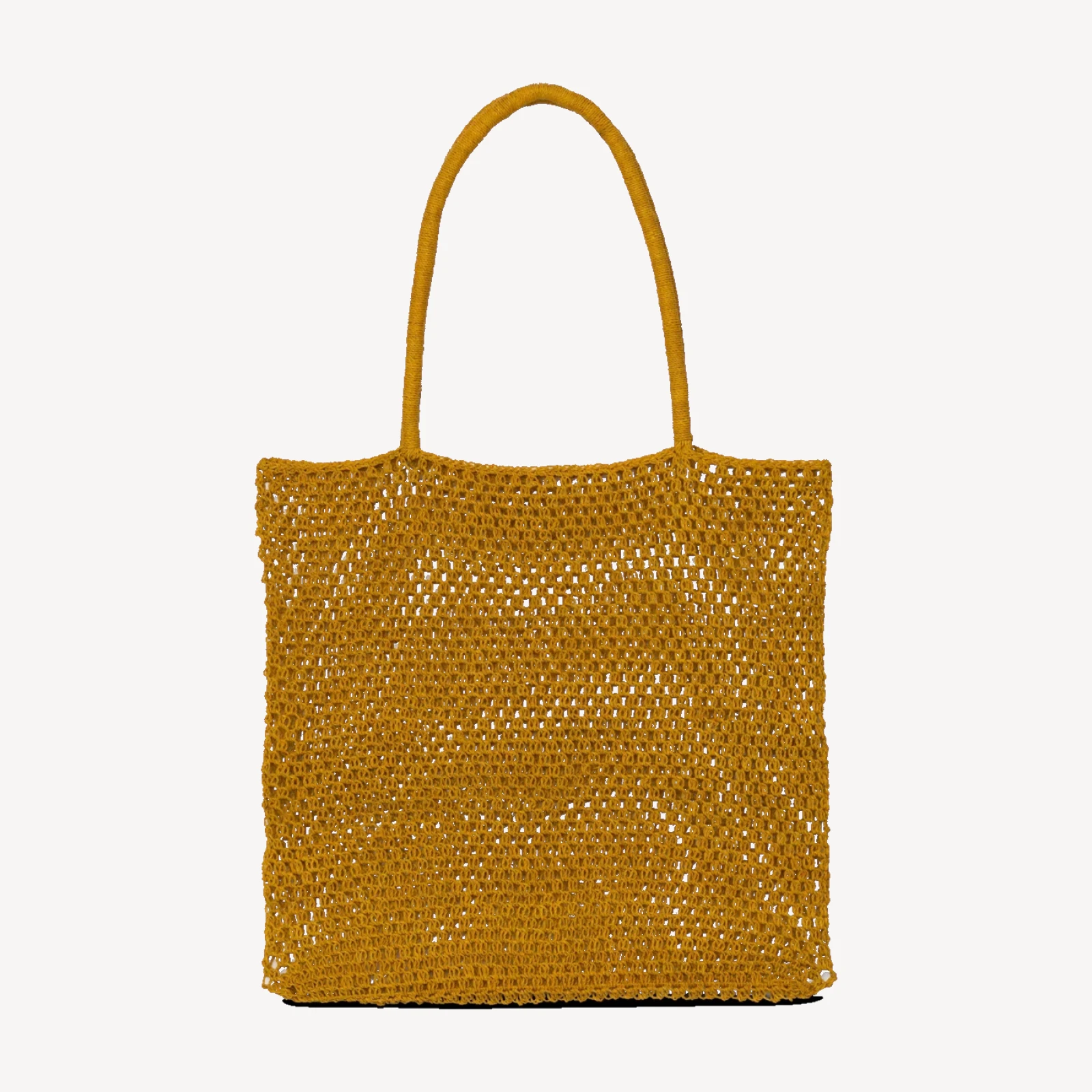 GRANDE MARION TOTE -- MUSTARD CHAMBIRA