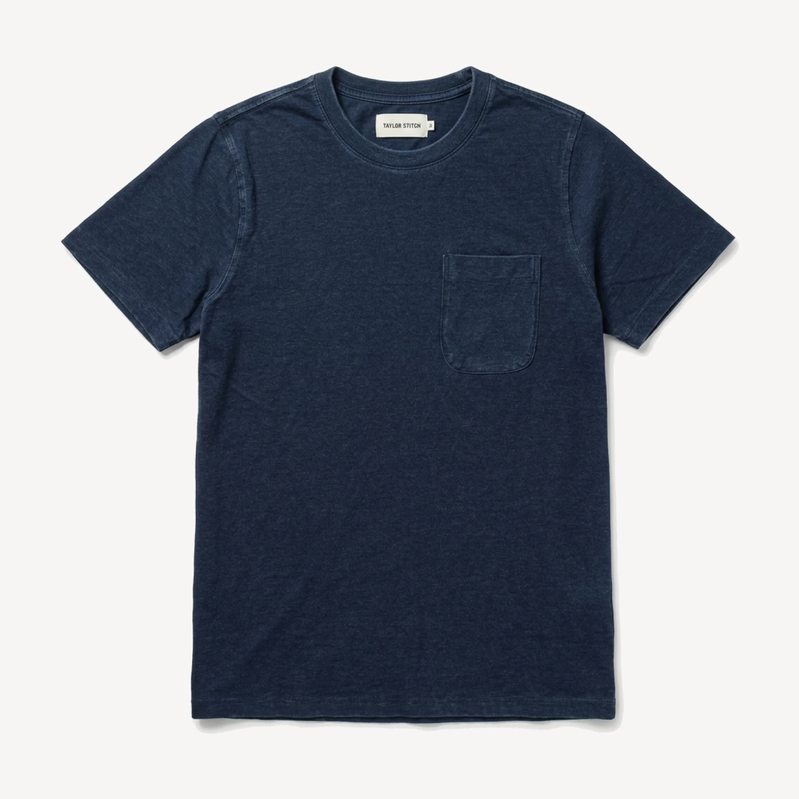 The Crewneck Pocket Tee in Sea Washed Indigo