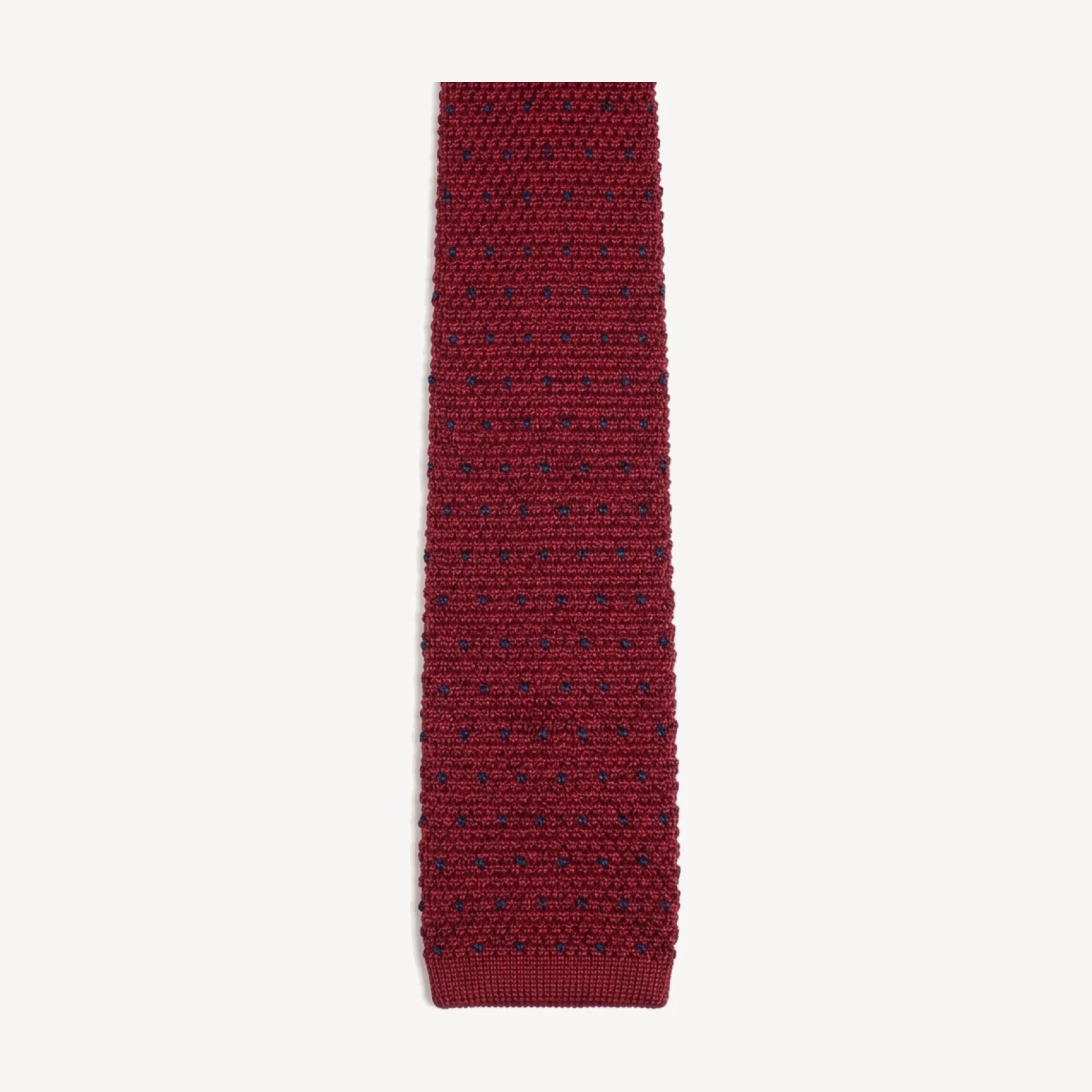 Red & Navy Silk Knit Tie