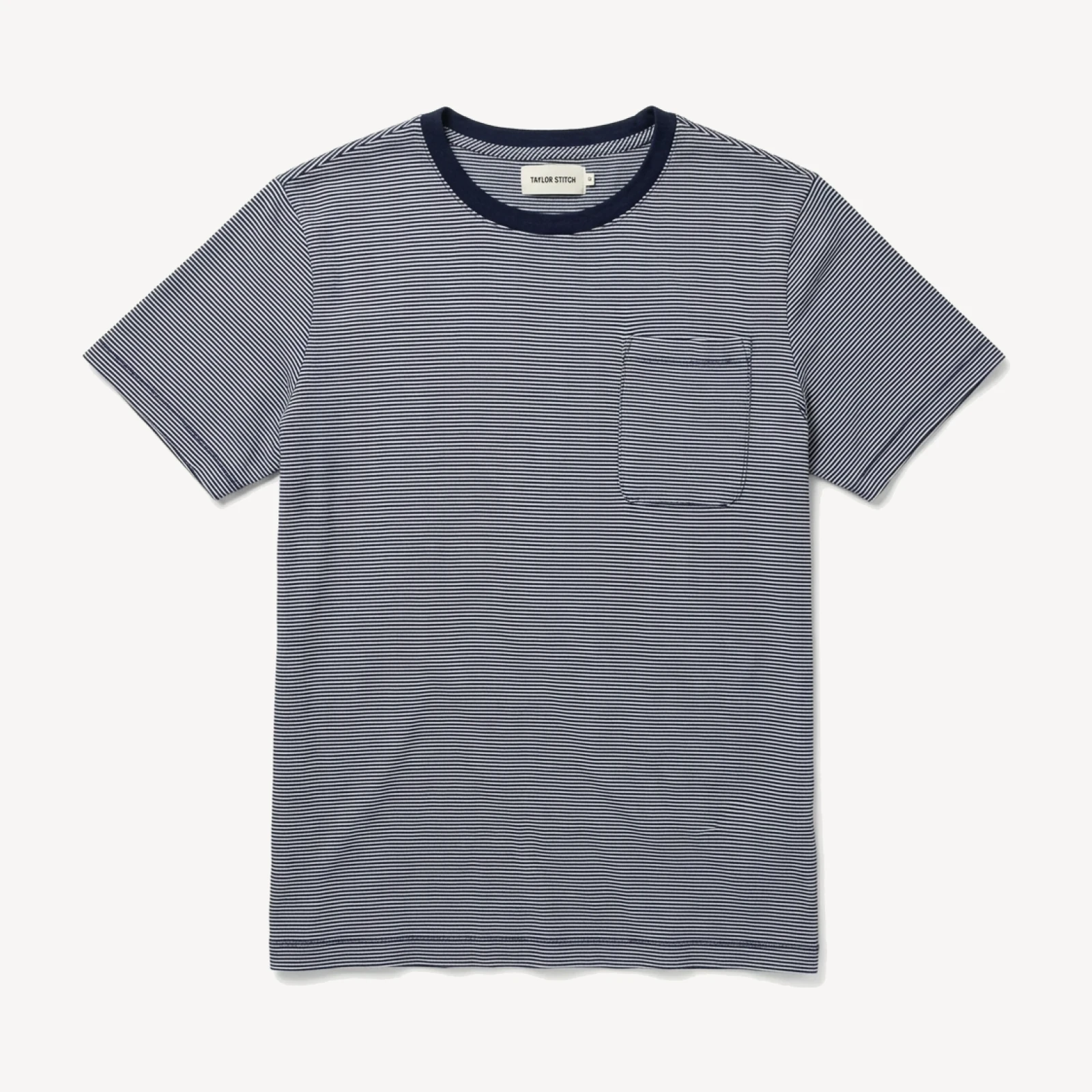 The Crewneck Pocket Tee in Sausalito Stripe