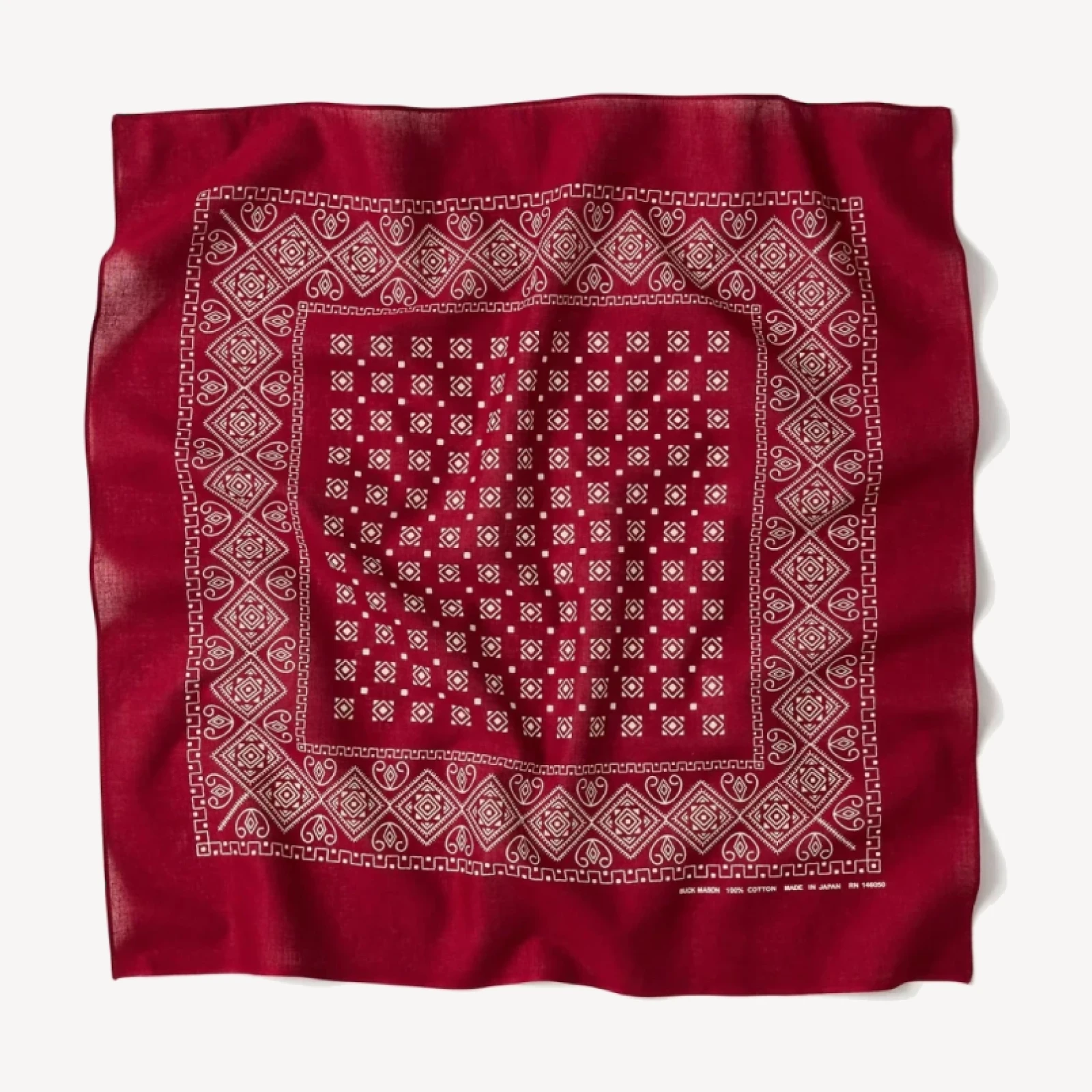 Deep Burgundy Japanese Cotton Bandana