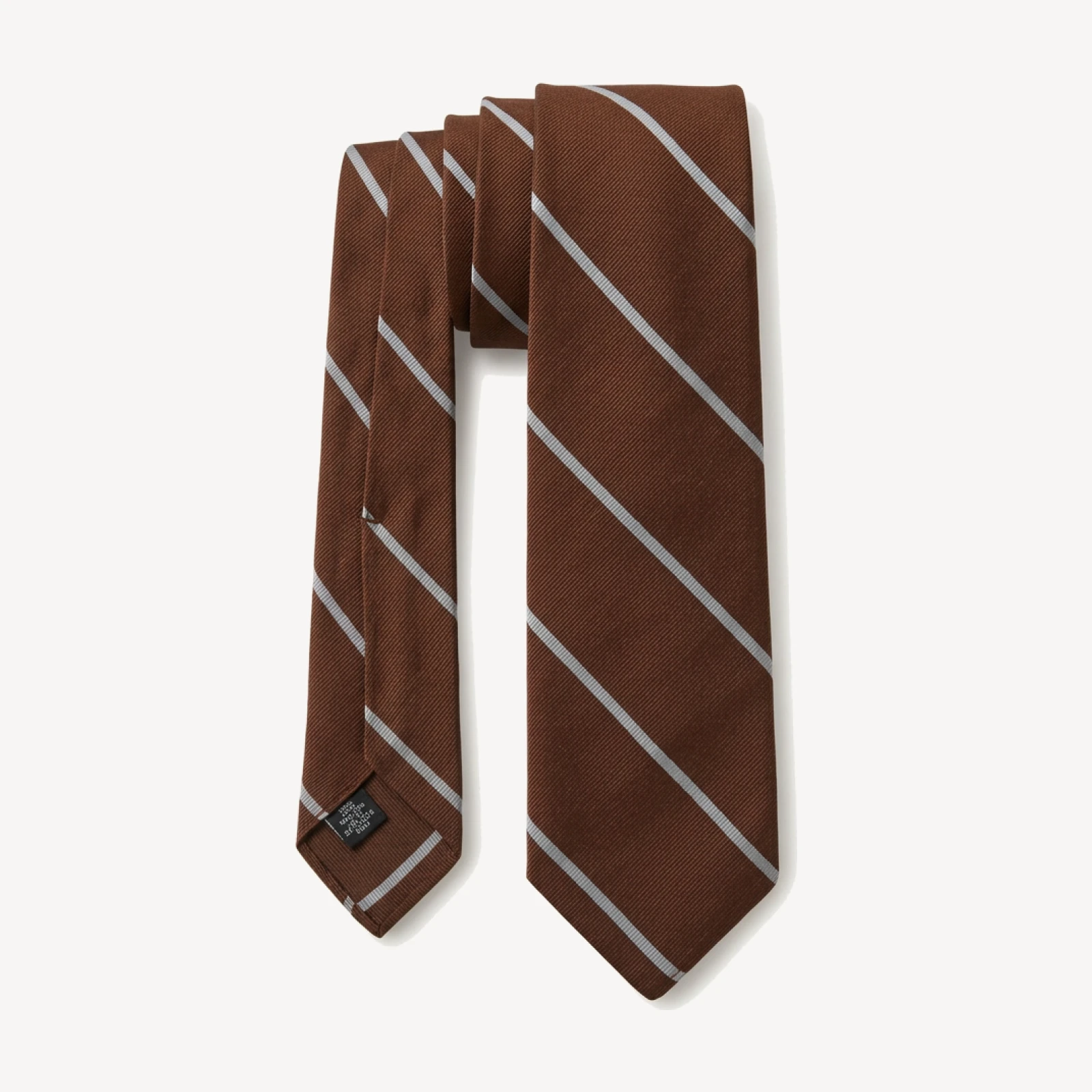 Rust Bar Stripe Italian Silk Woven Tie