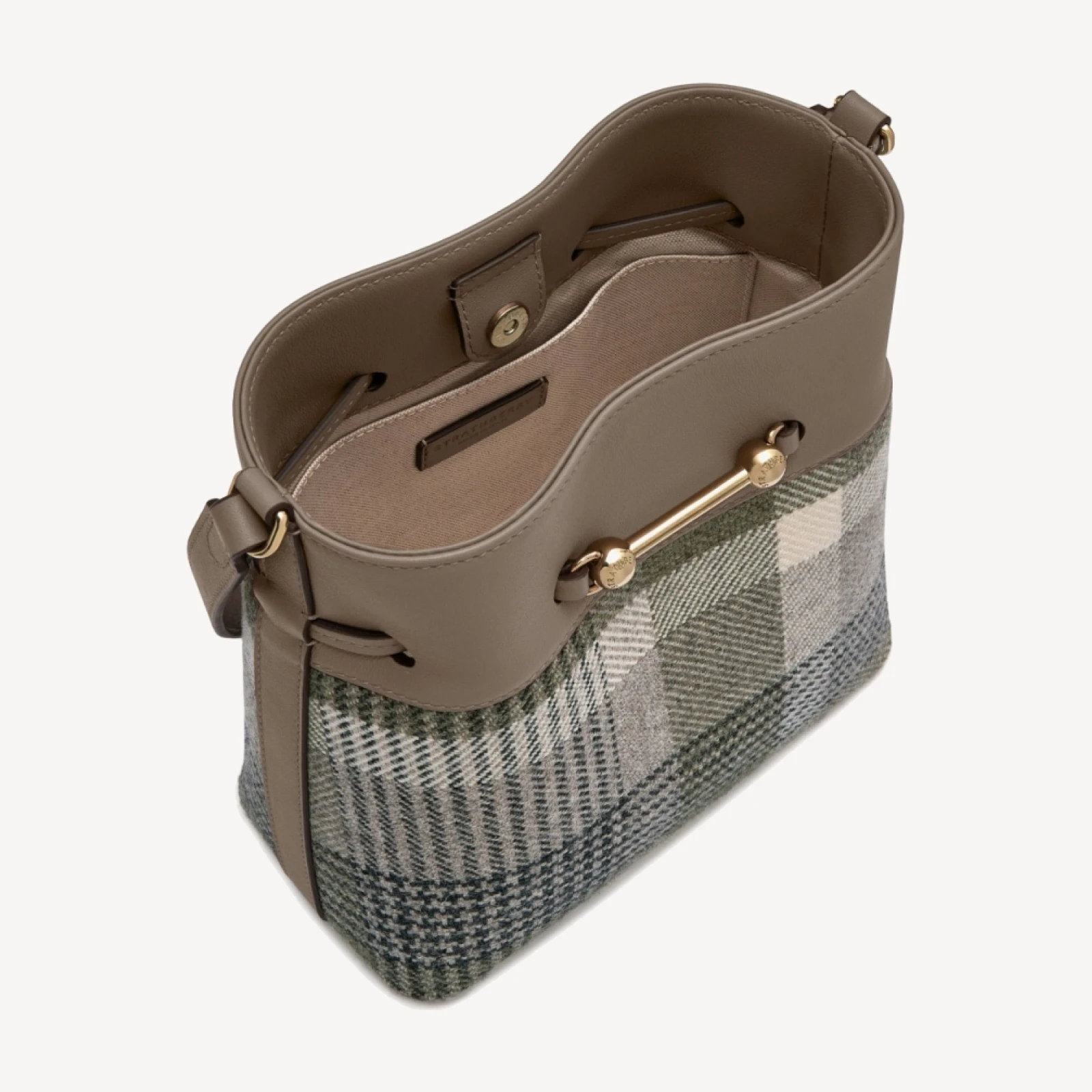 Corda Bucket - Strathberry Tartan Taupe