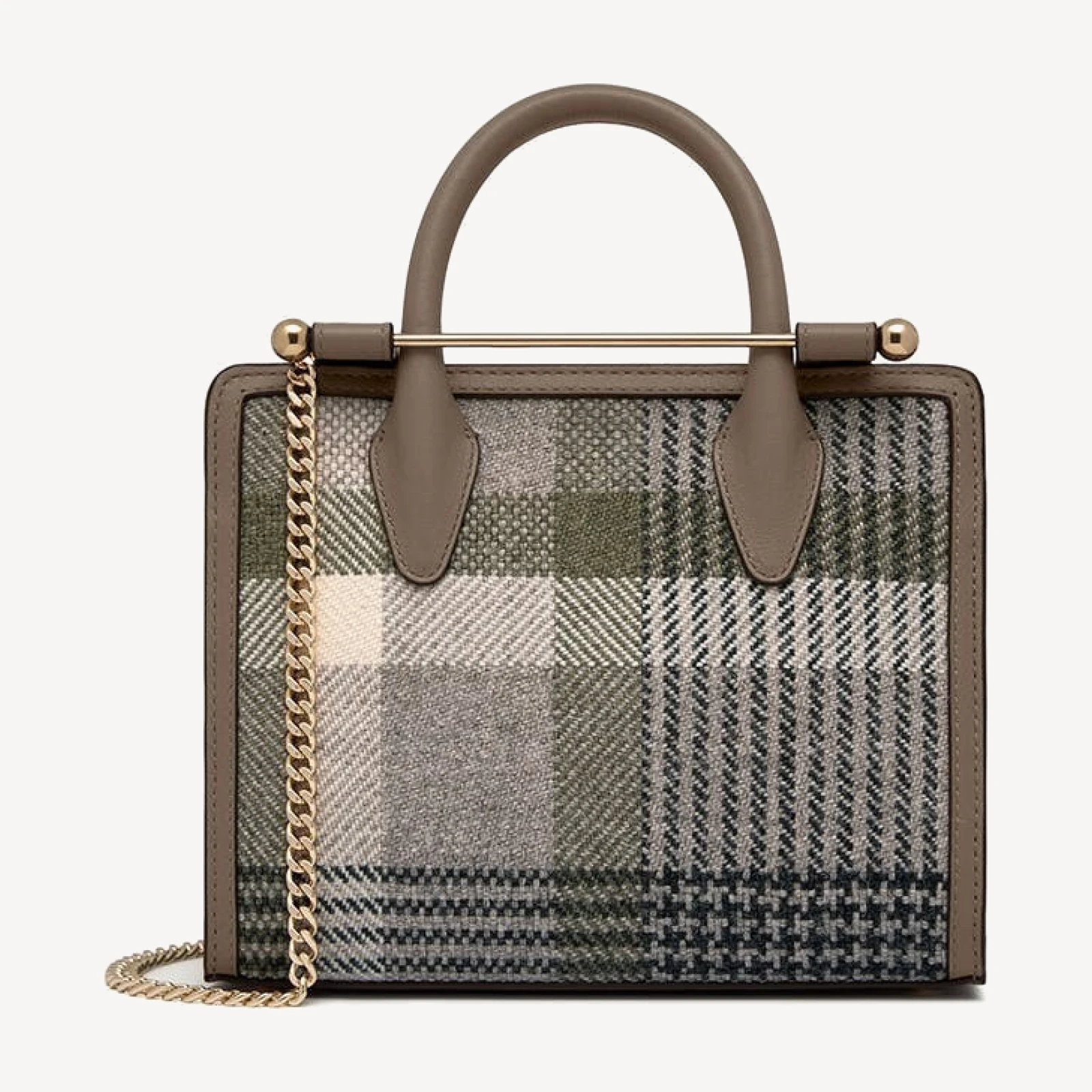 Mini Tote - Strathberry Tartan Taupe