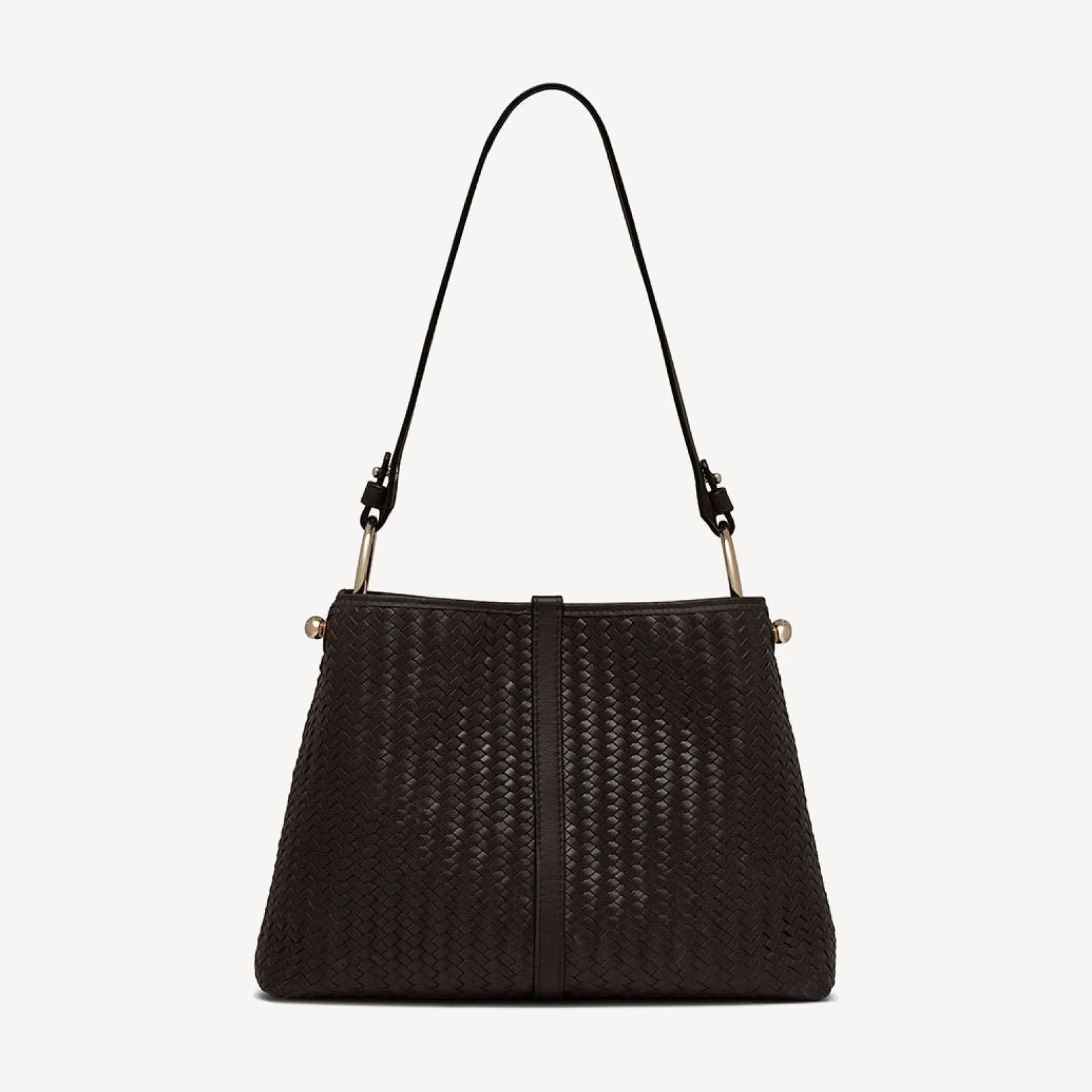 Lana Hobo - Chocolate Woven Leather