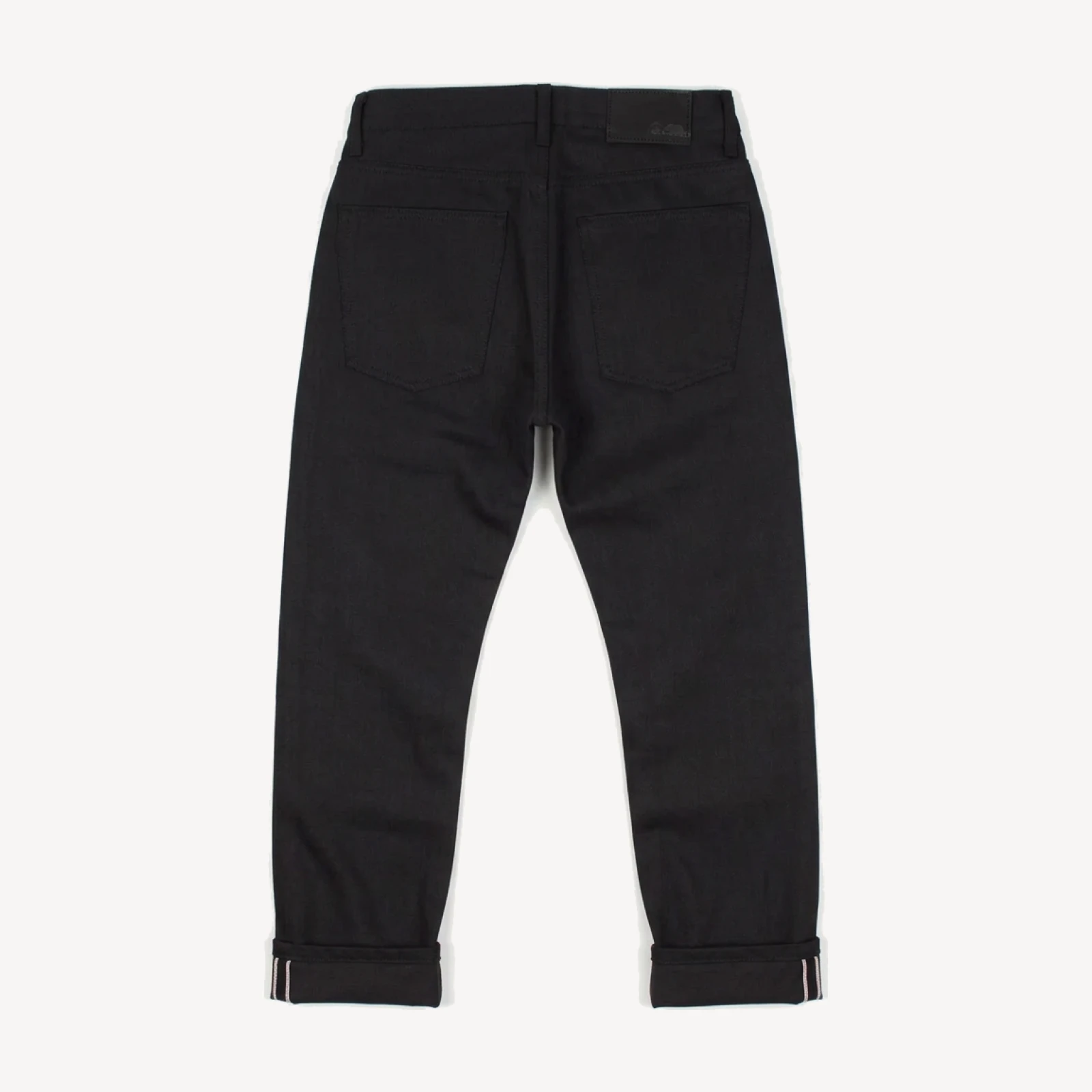 The Slim Jean in Shuttle Loomed Italian Selvage Black Denim