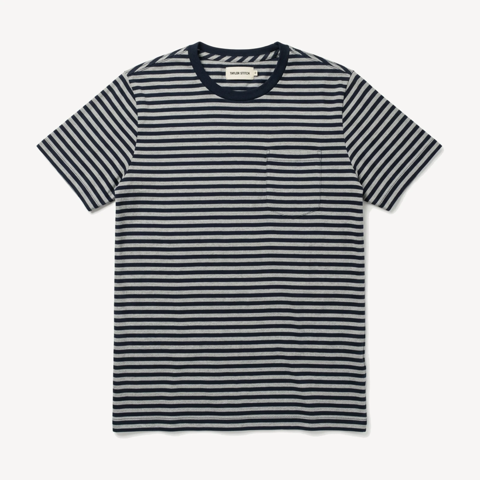 The Sequoia Stripe Tee in Navy & Grey