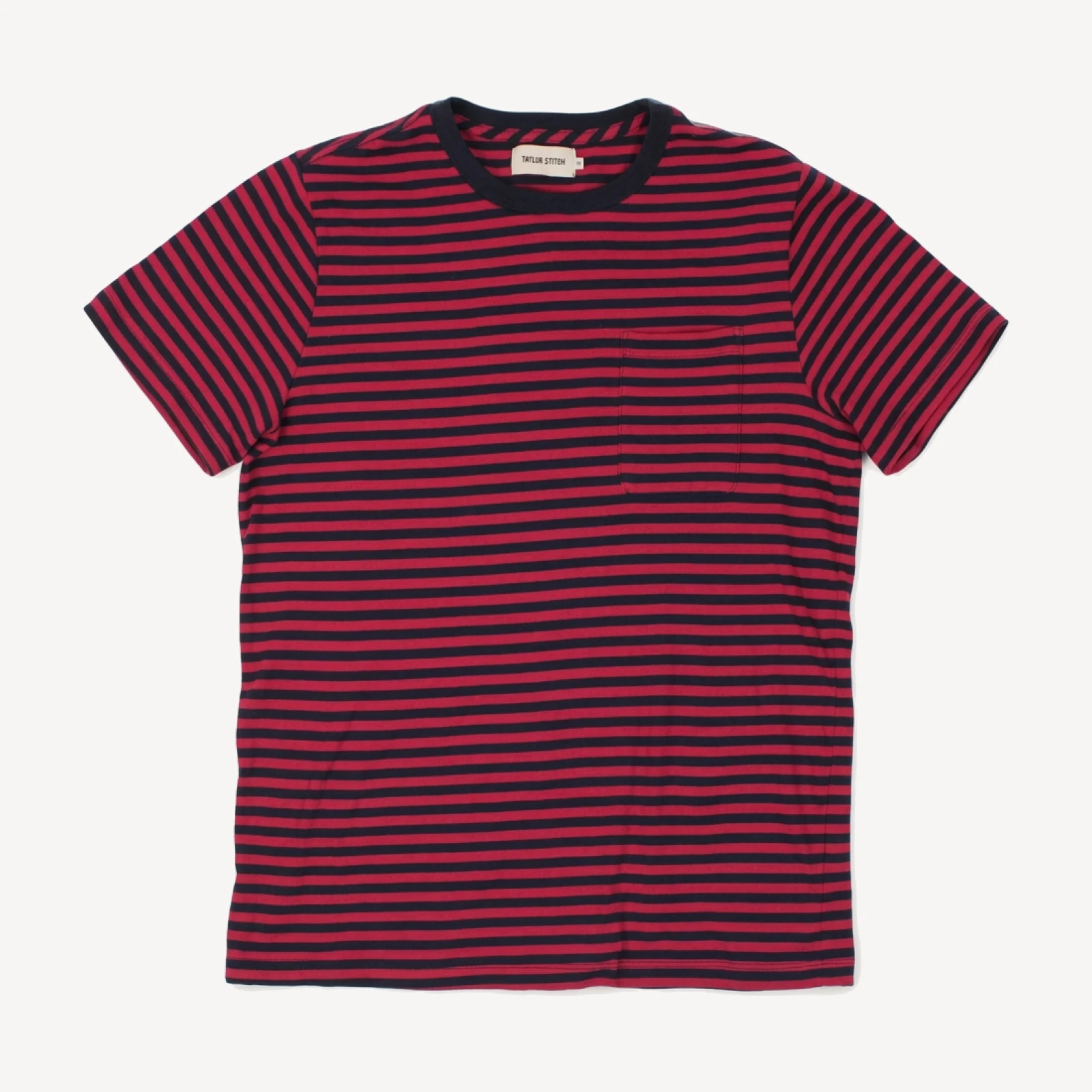 The Sequoia Stripe Tee in Navy & Red