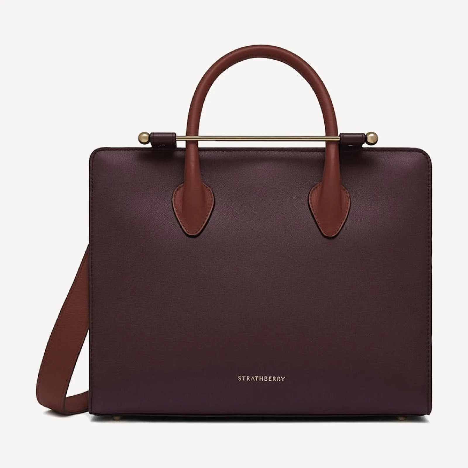 Midi Tote - Burgundy/Walnut/Chestnut