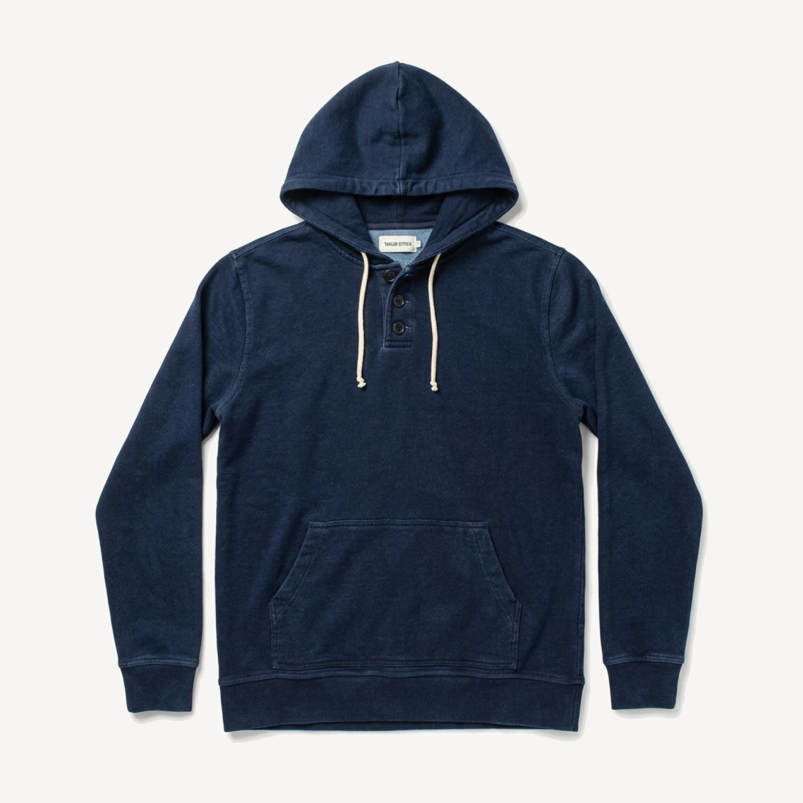Indigo 3 Button Hooded Sweatshirt