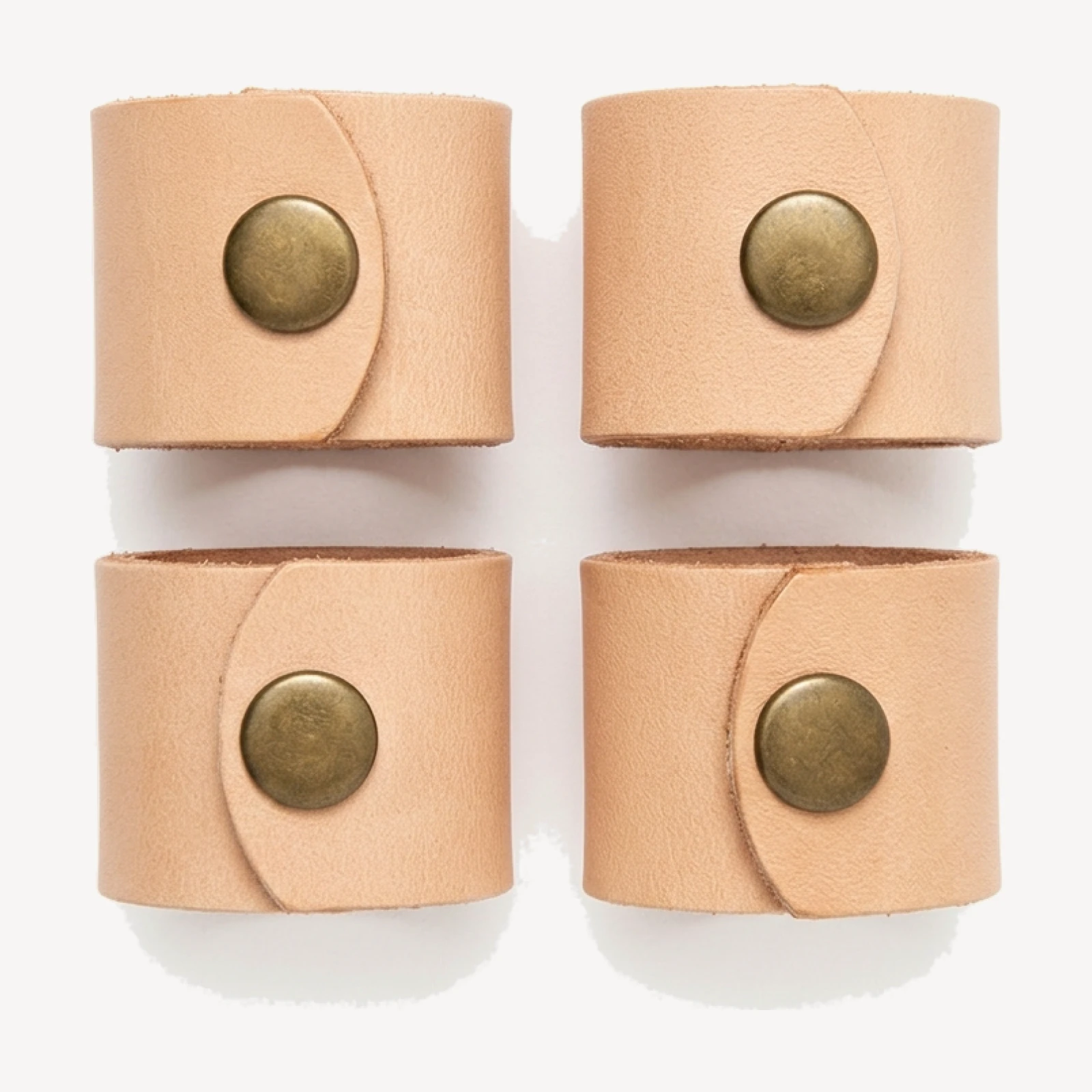 Leather Napkin Rings Set of 4