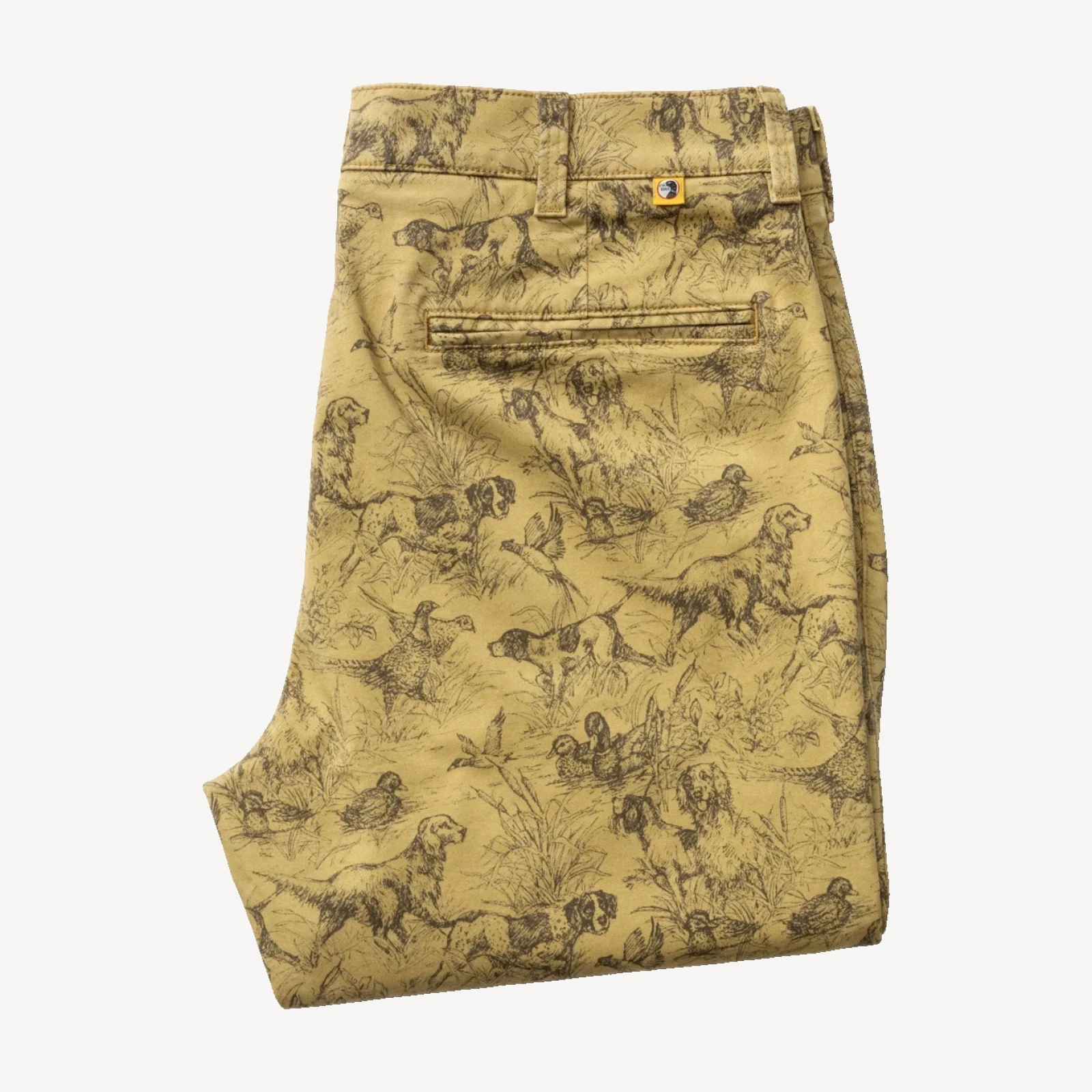Classic Fit Gold School Chino - Wheatfield Print