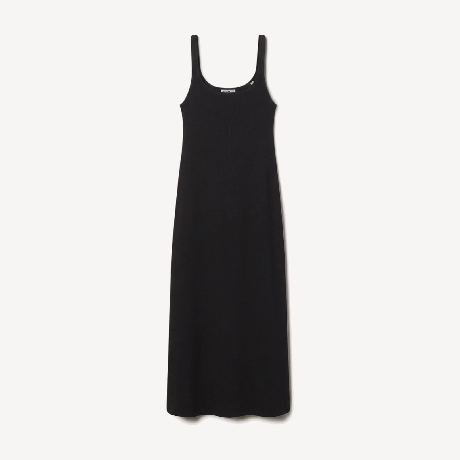 Black Surplus Rib Scoop Tank Dress