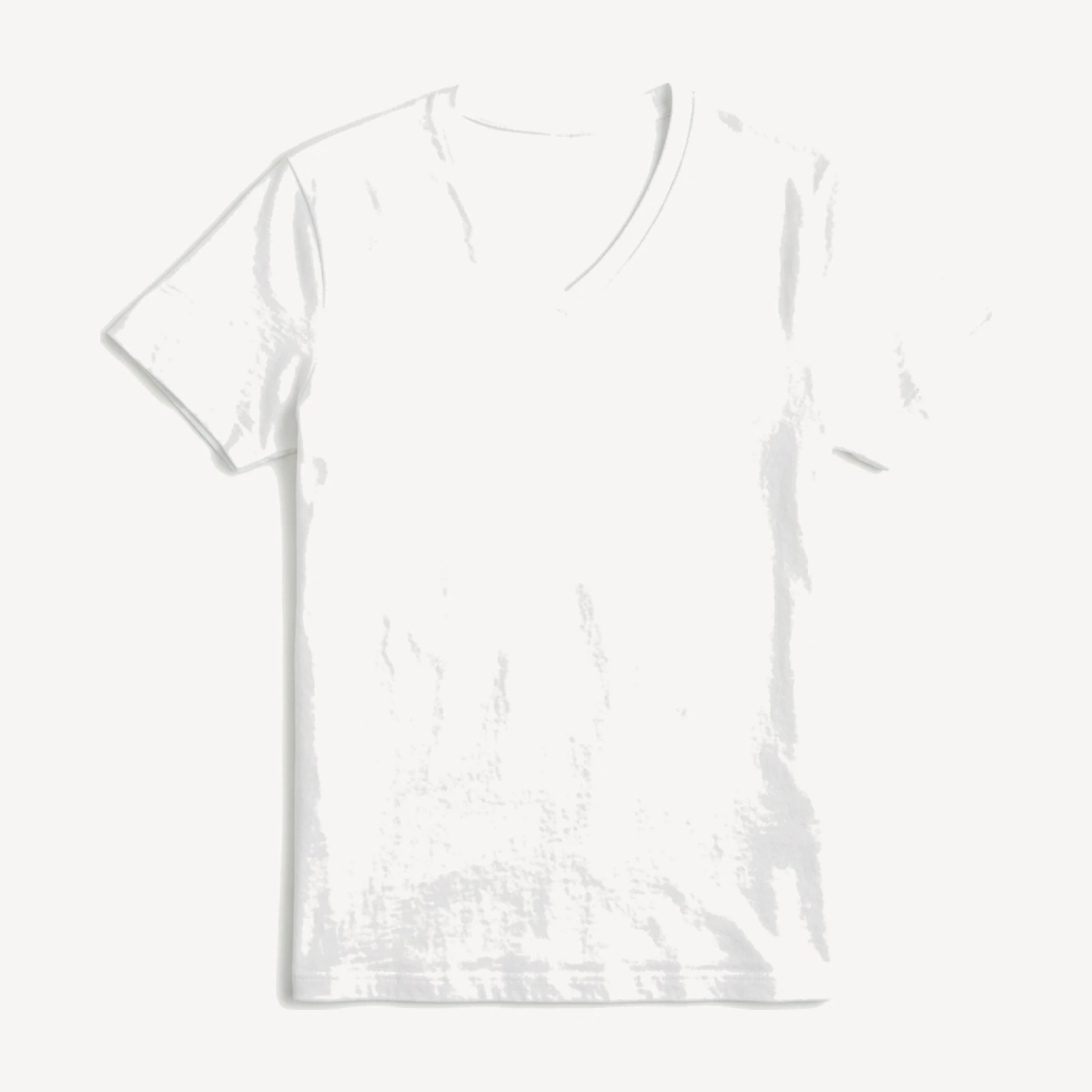 Signature V-Neck Tee in Pure White