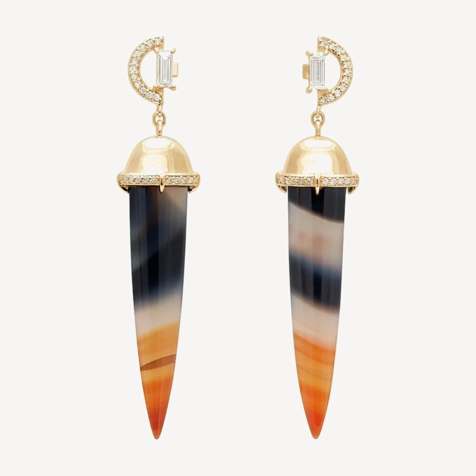 Sunset Chalcedony Theda Drop Earrings