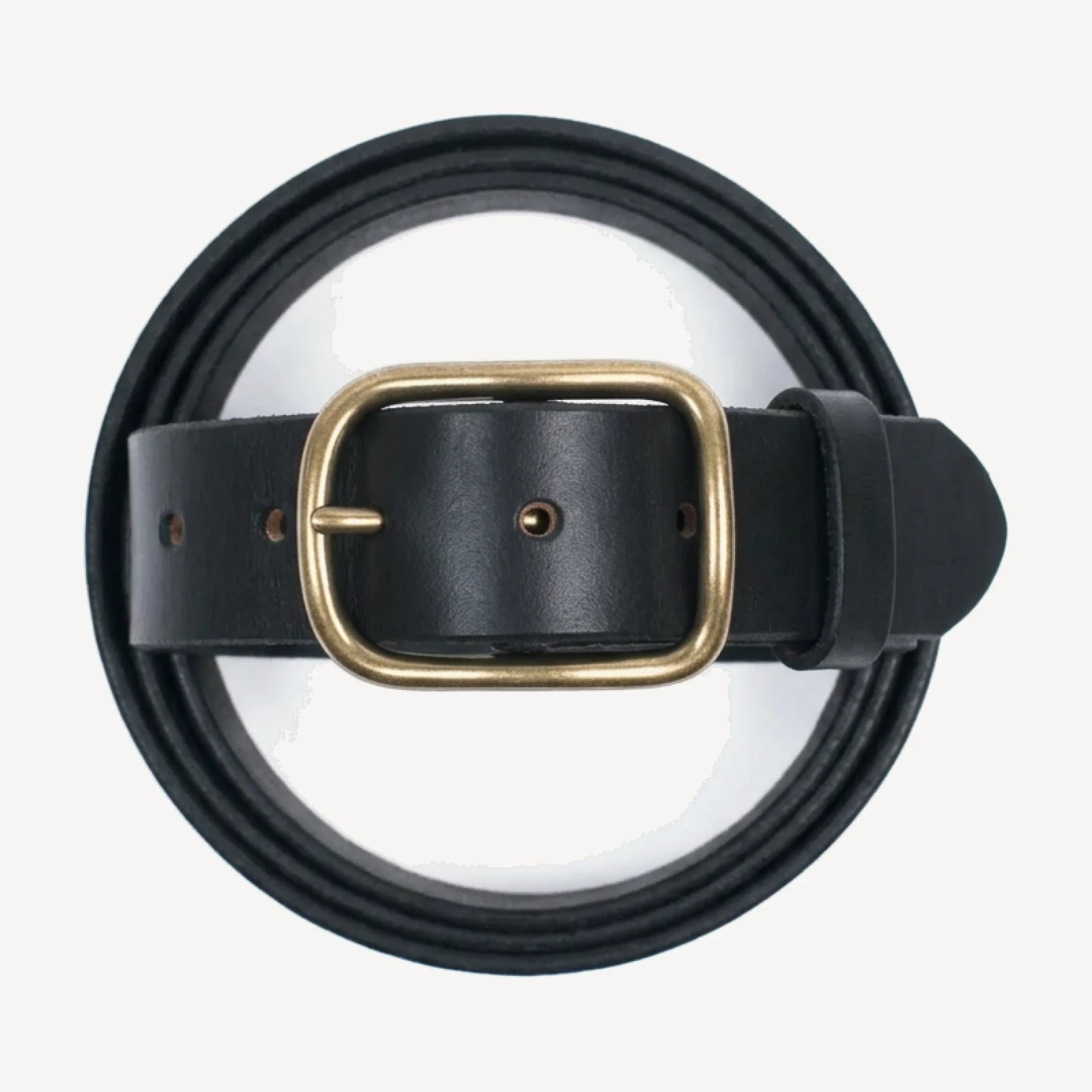 Black Brass Buckle Belt - 1.5