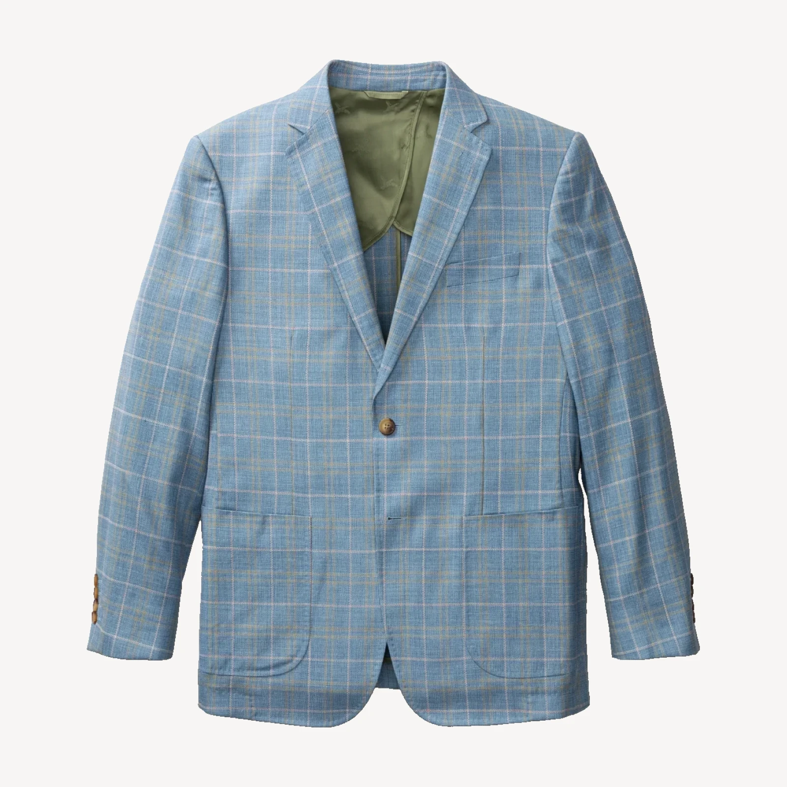 Bradner Plaid Sport Coat - Chambray Blue