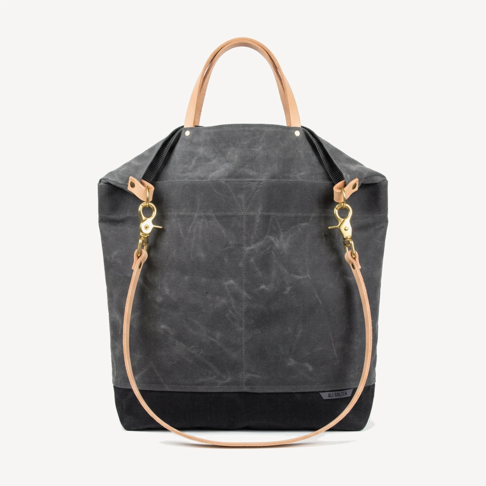 Ali Golden Reversible Tote - Grey/Blue Stripe