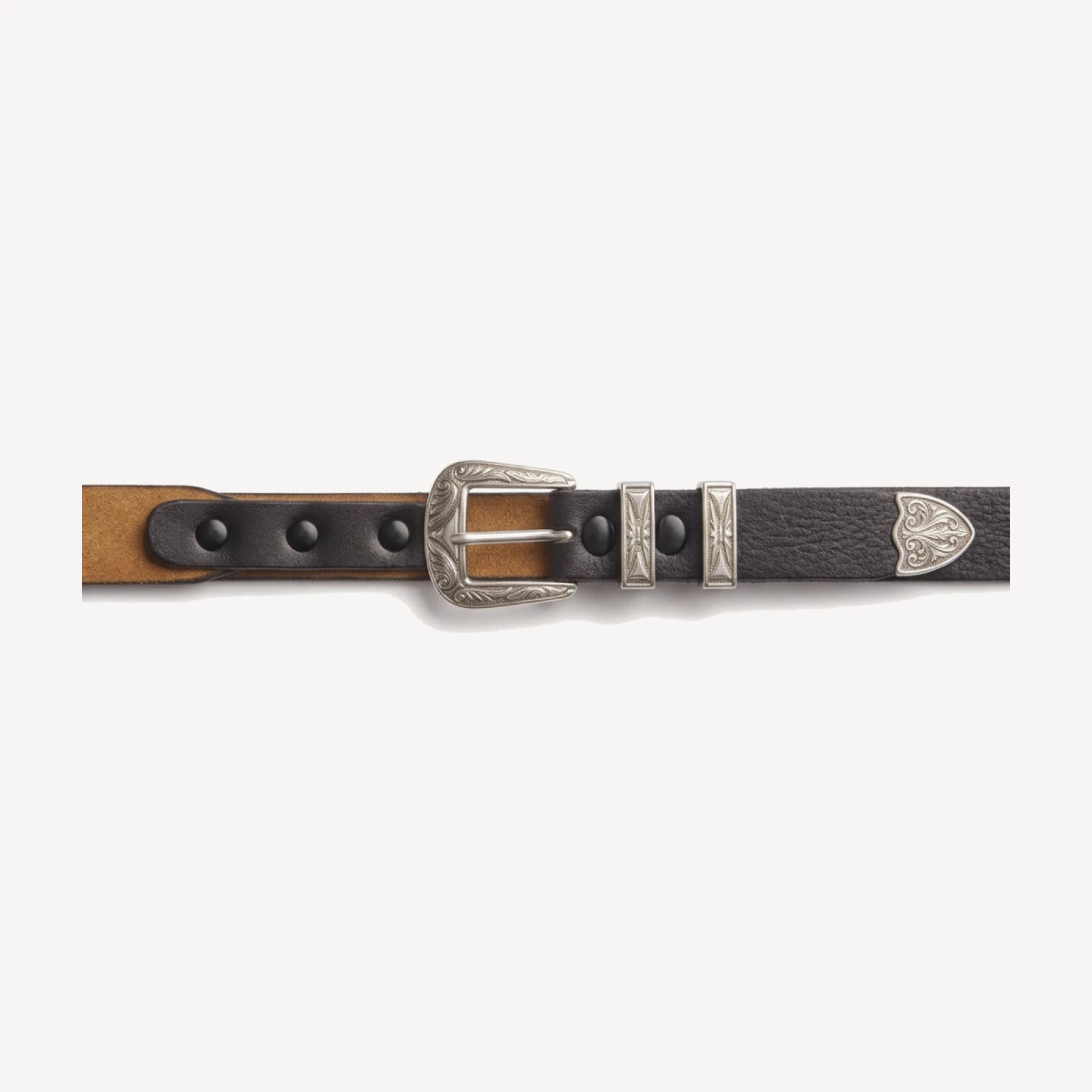 Black El Dorado Western Dress Belt