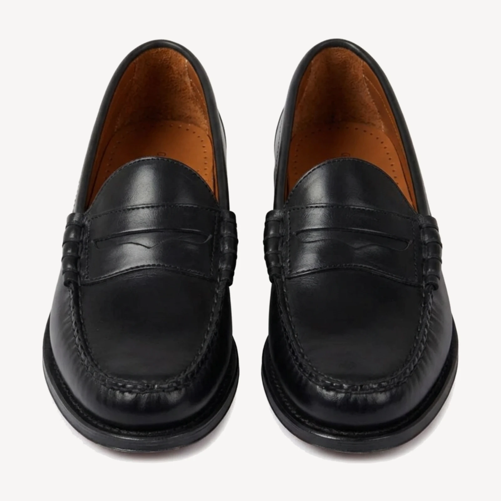 Black Leather G.H. BASS X Buck Mason Larson Loafer