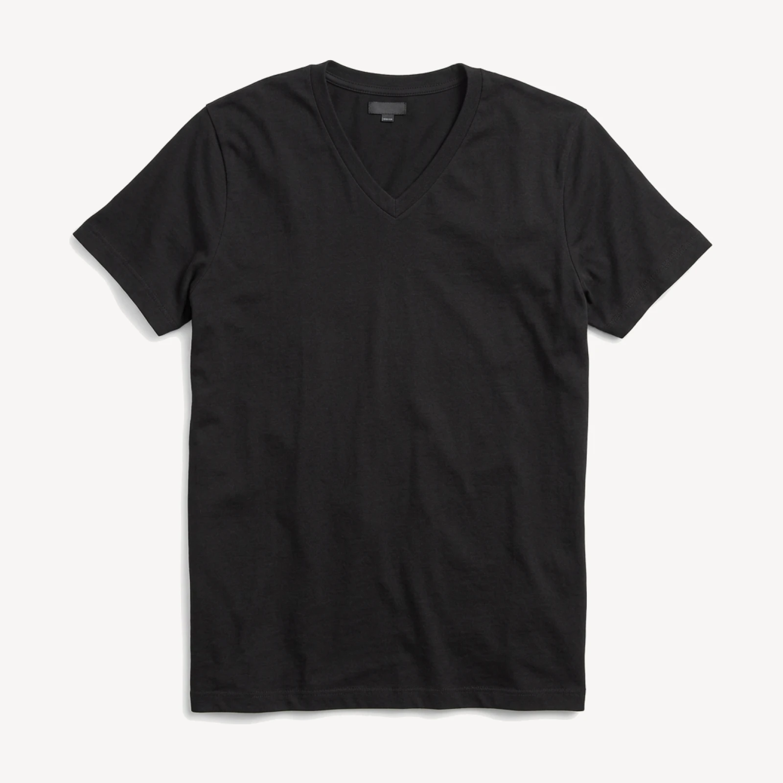 Signature V-Neck Tee in Black