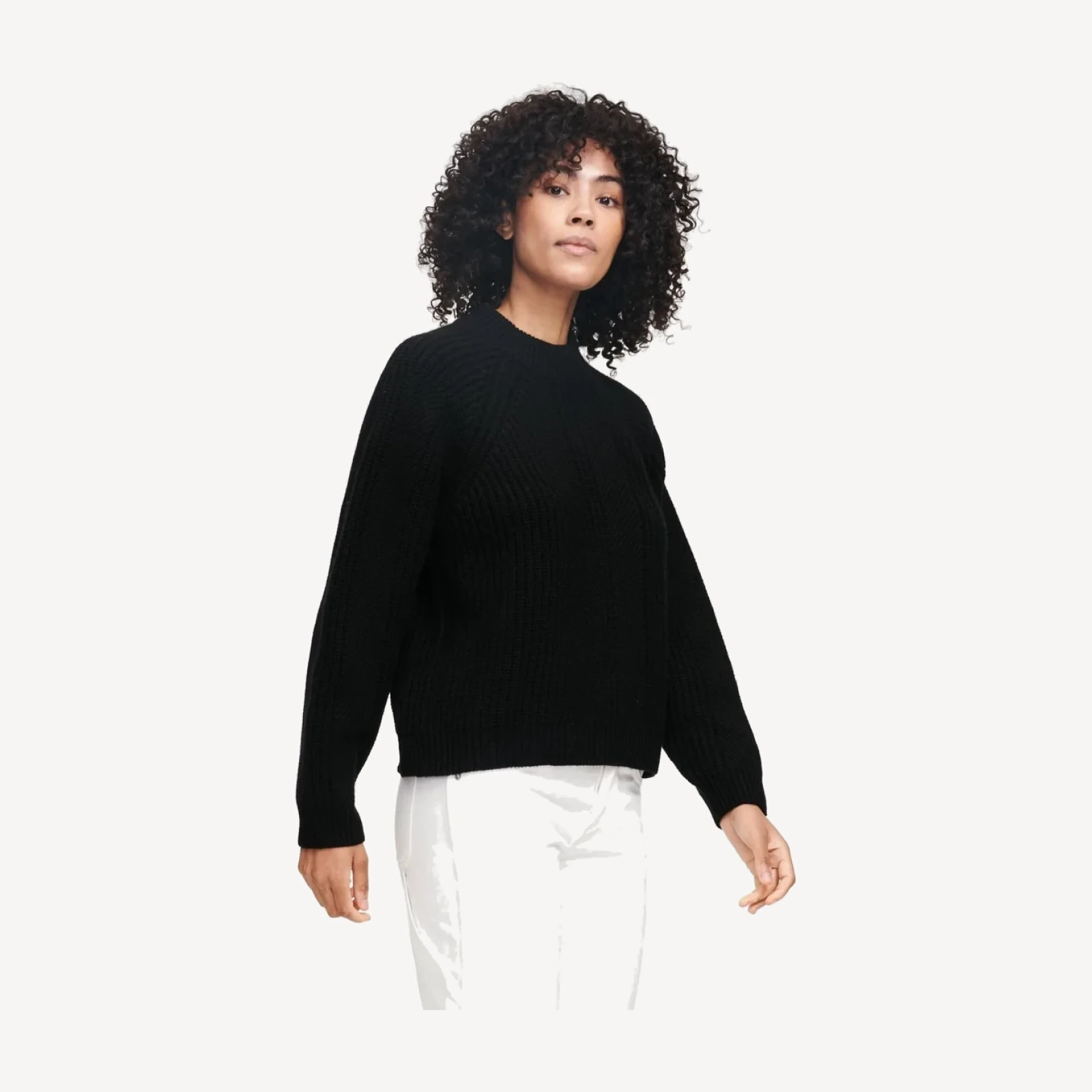 Cashmino Textured Crewneck Sweater