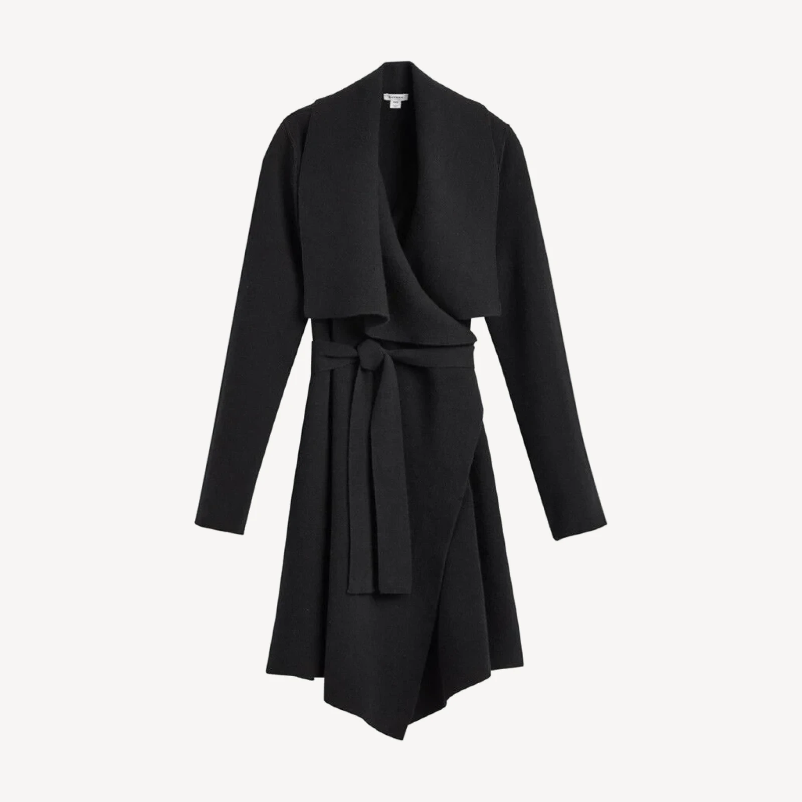 Wool Cashmere Short Wrap Coat