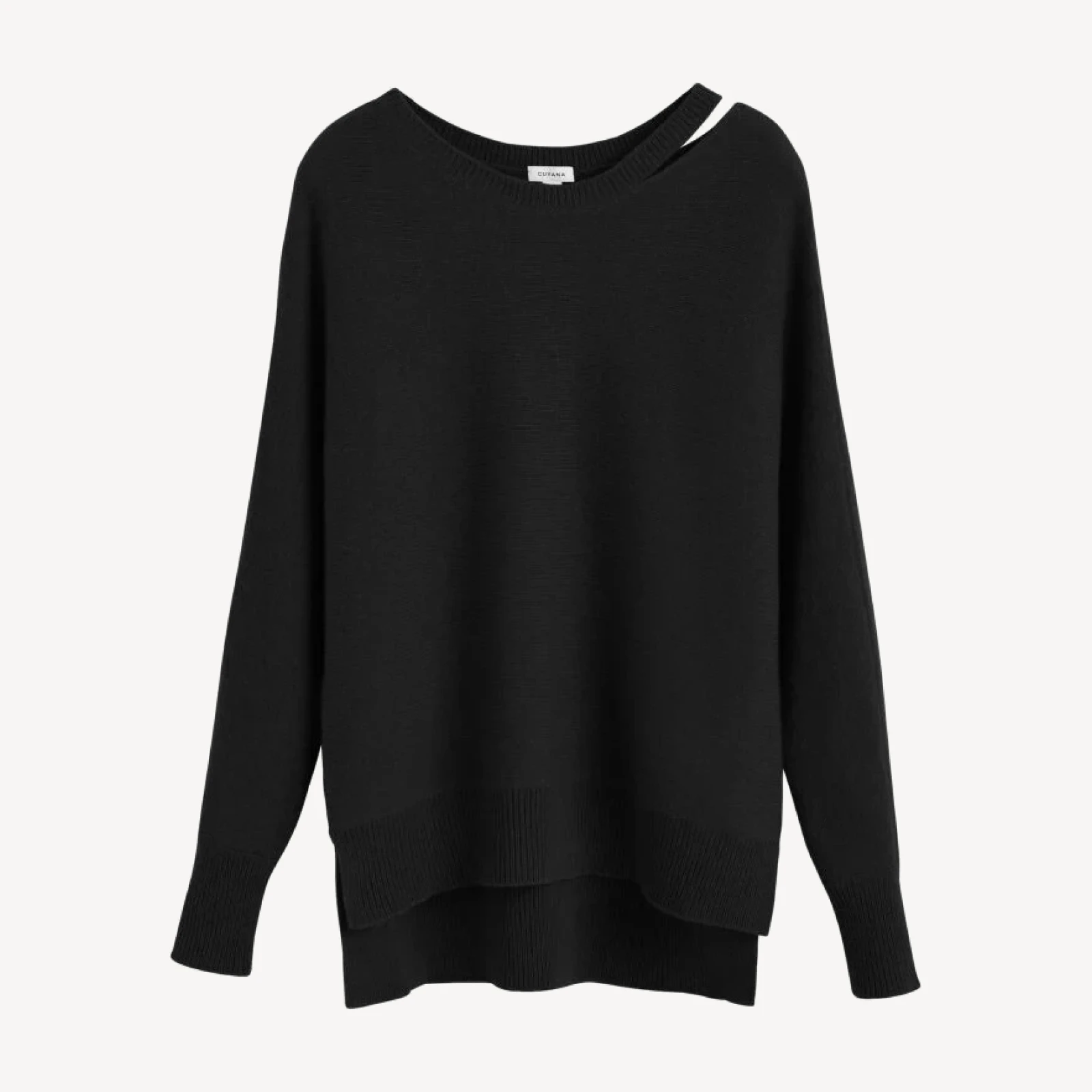 Recycled Cashmere Split-Neck Sweater