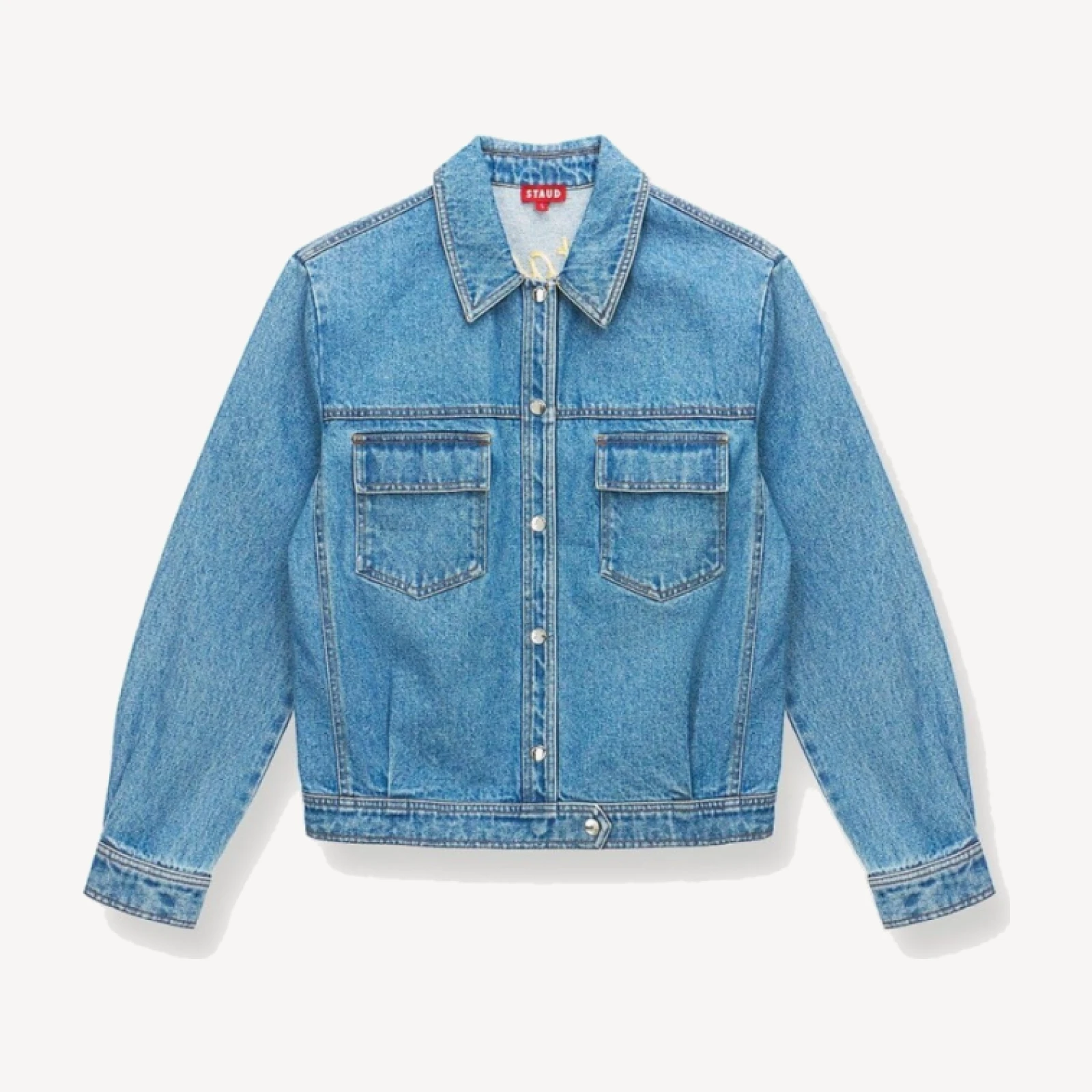 Custom STAUD x C.Bonz Oversized Ryan Denim Jacket | Medium Wash