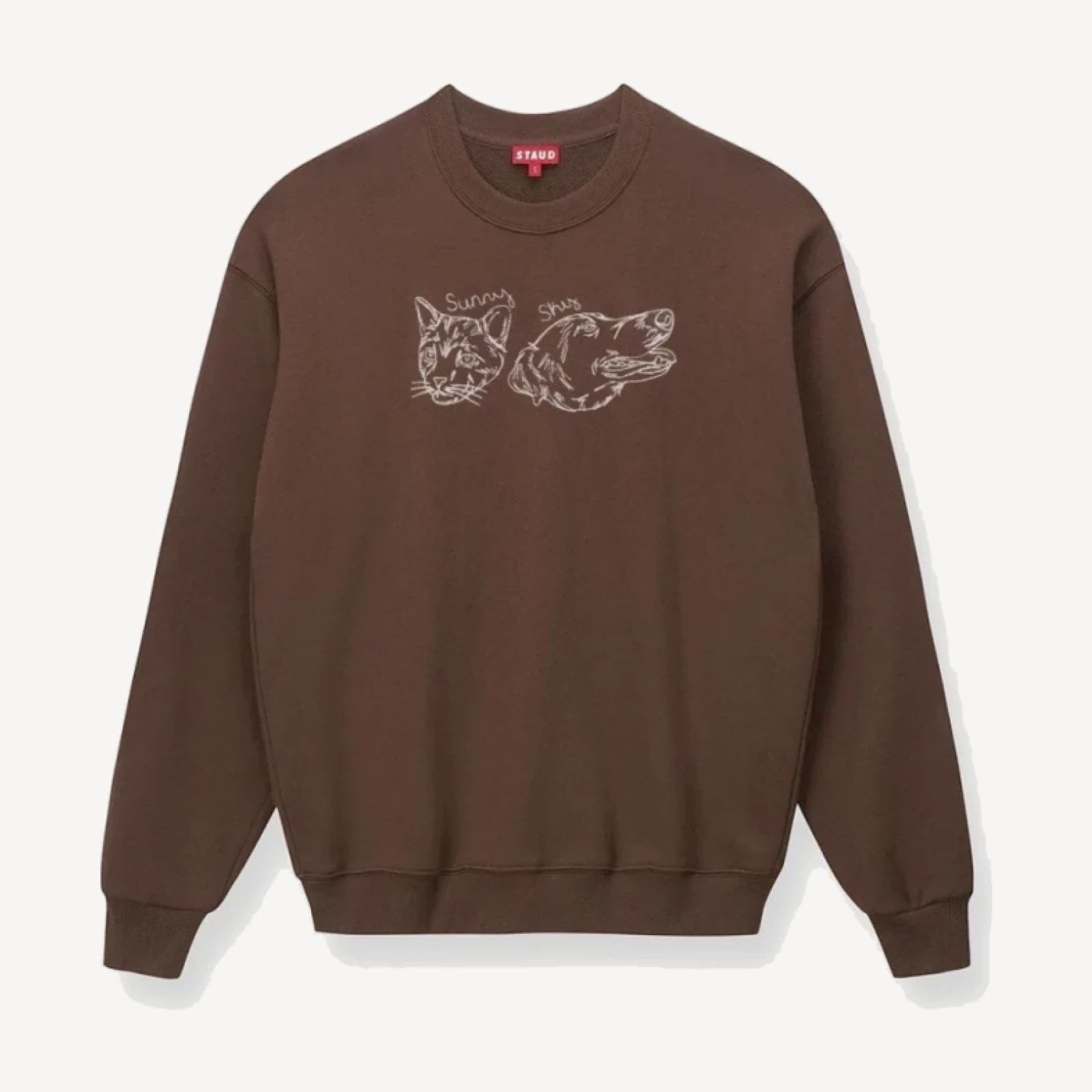 Custom STAUD x C.Bonz Oversized Sweatshirt | Brown