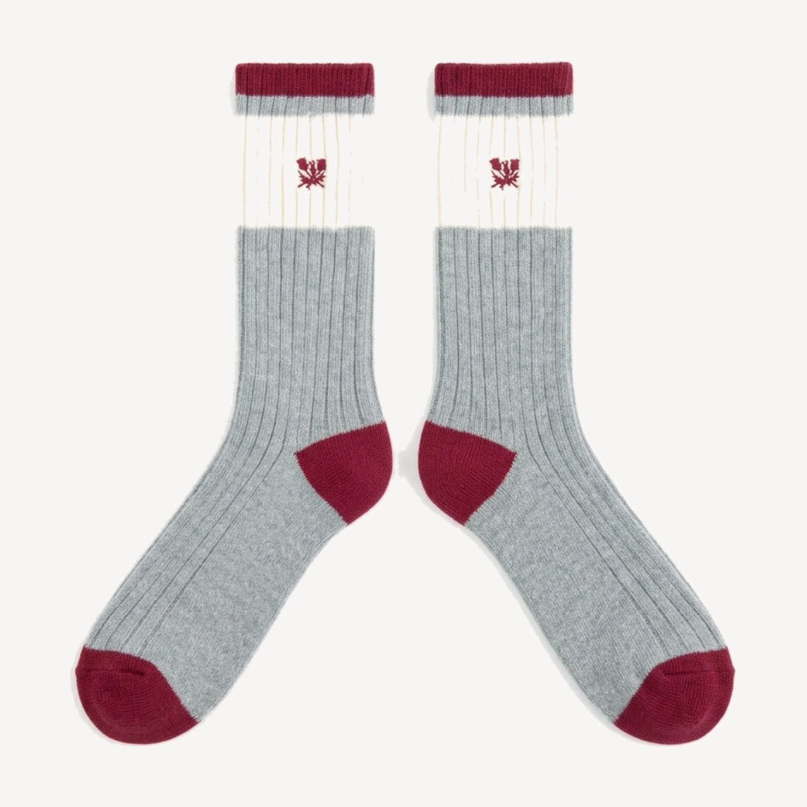 Marled Crest Socks