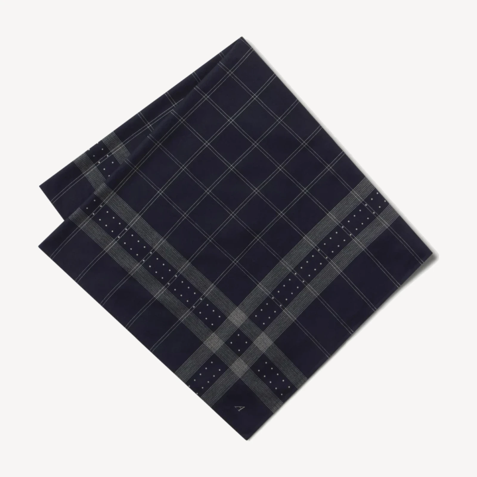Navy Anatomica Satin Scarf