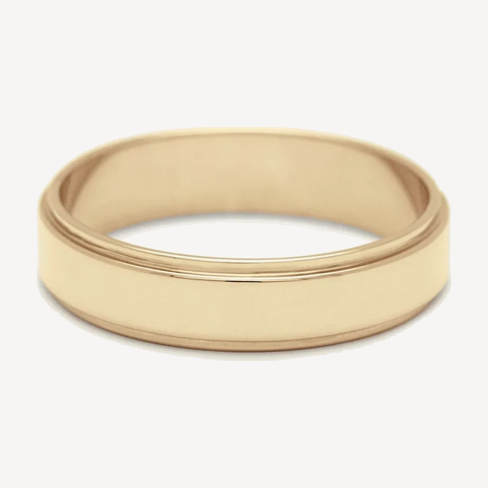 Flat Edge Band - 14k Gold or Platinum