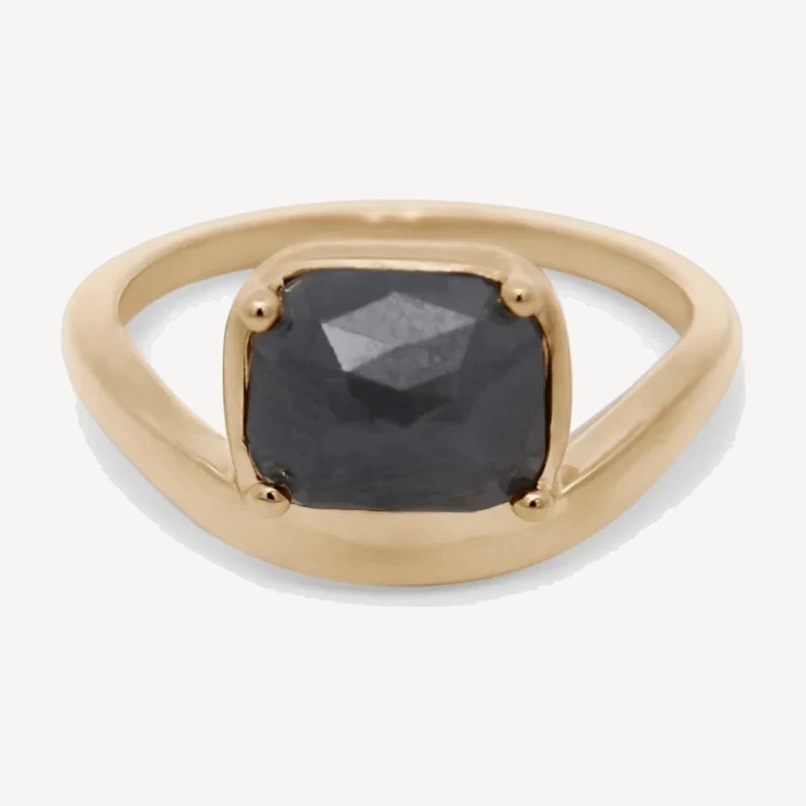 Sway Ring - Yellow Gold & Grey Diamond (1.52ct)