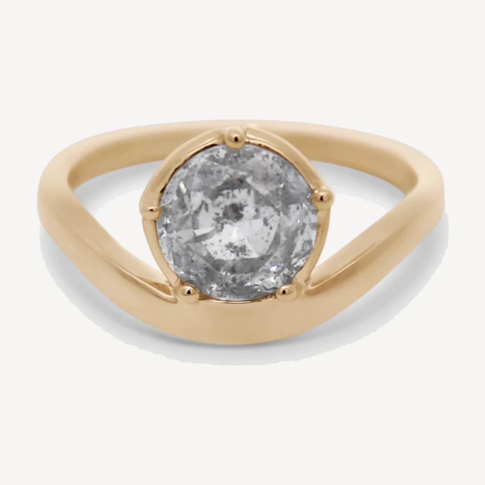 Sway Ring - Yellow Gold & Grey Diamond (1.54ct)