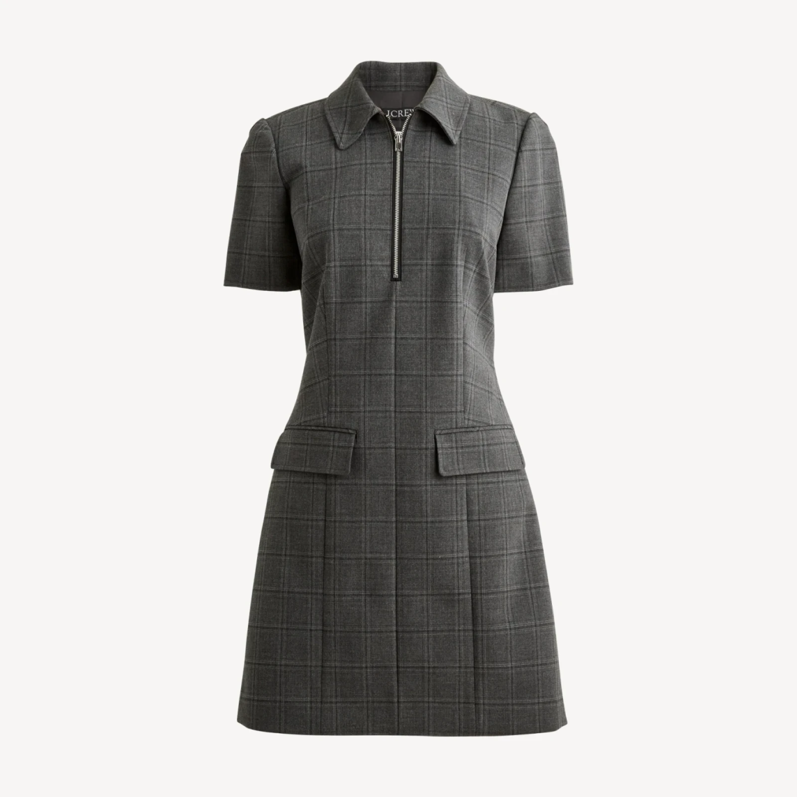 Parc dress in plaid four-season stretch