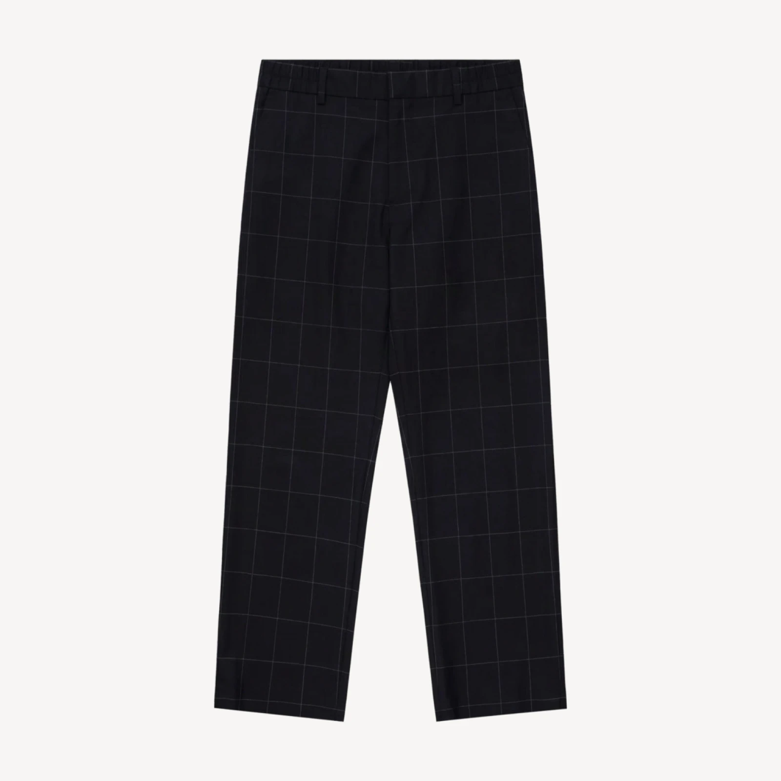 Windowpane Elasticated Waist Suit Trouser