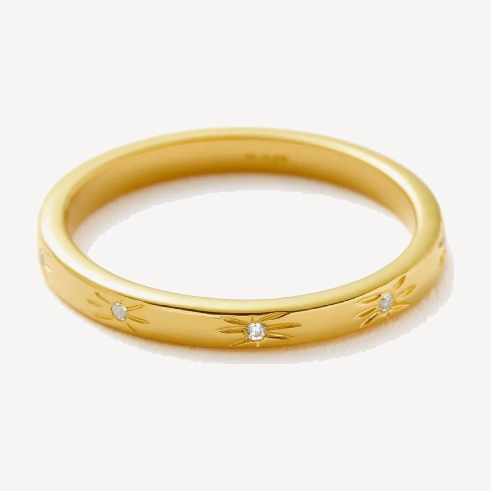 Interstellar Star Studded Stacking Ring | 18ct Gold Vermeil