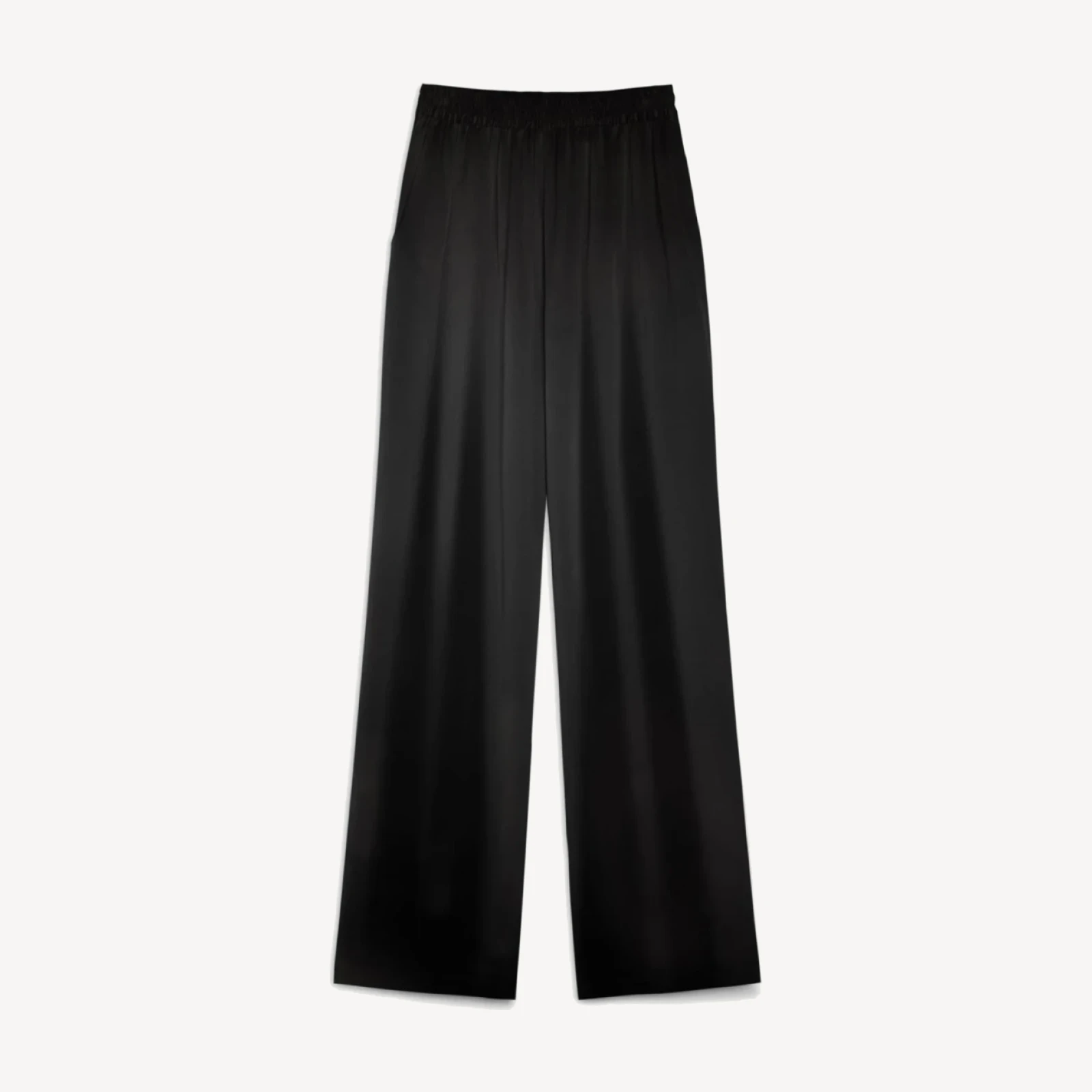 EVAN SILK WIDE LEG PANT | 33" INSEAM - BLACK
