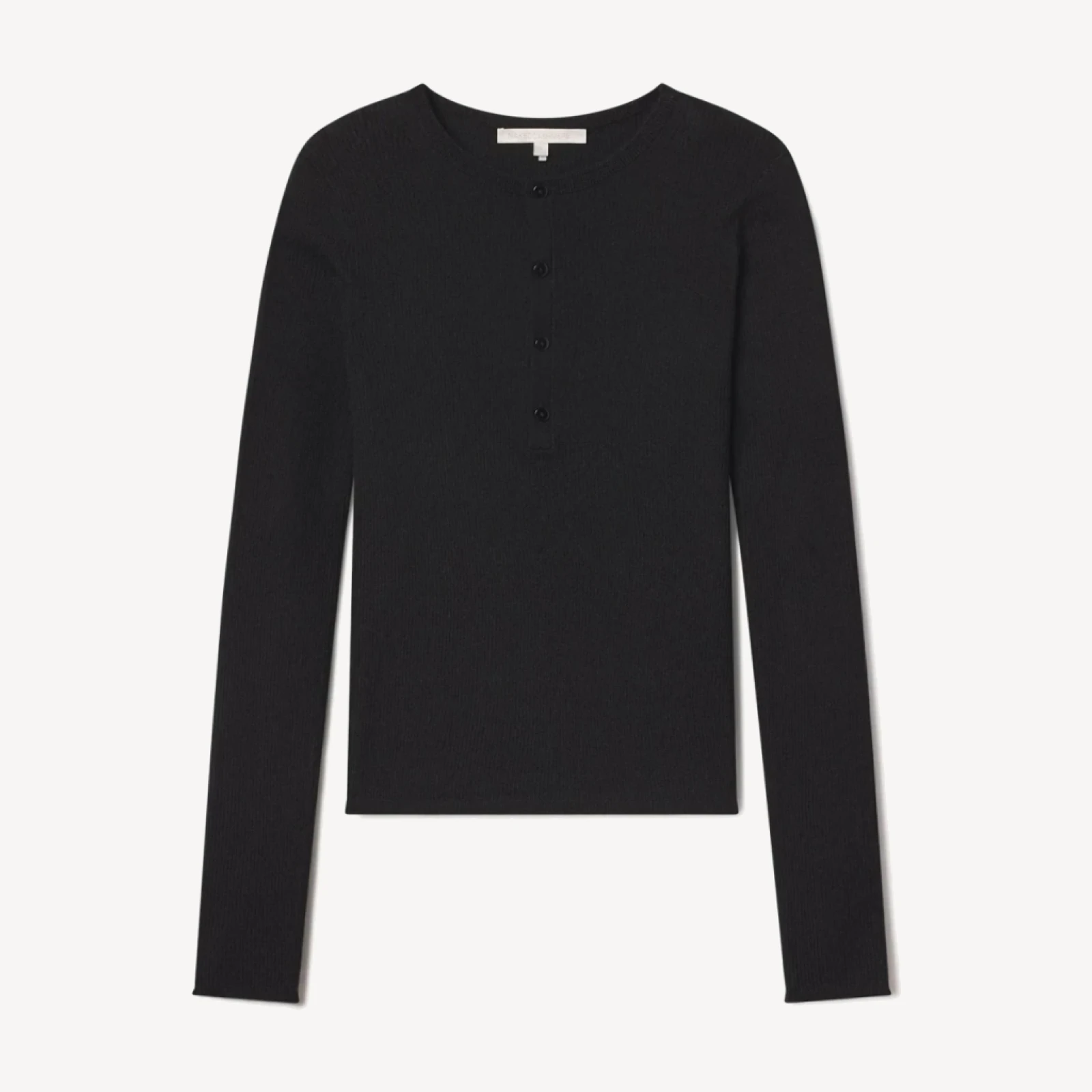 MARLOWE CASHMERE HENLEY - BLACK
