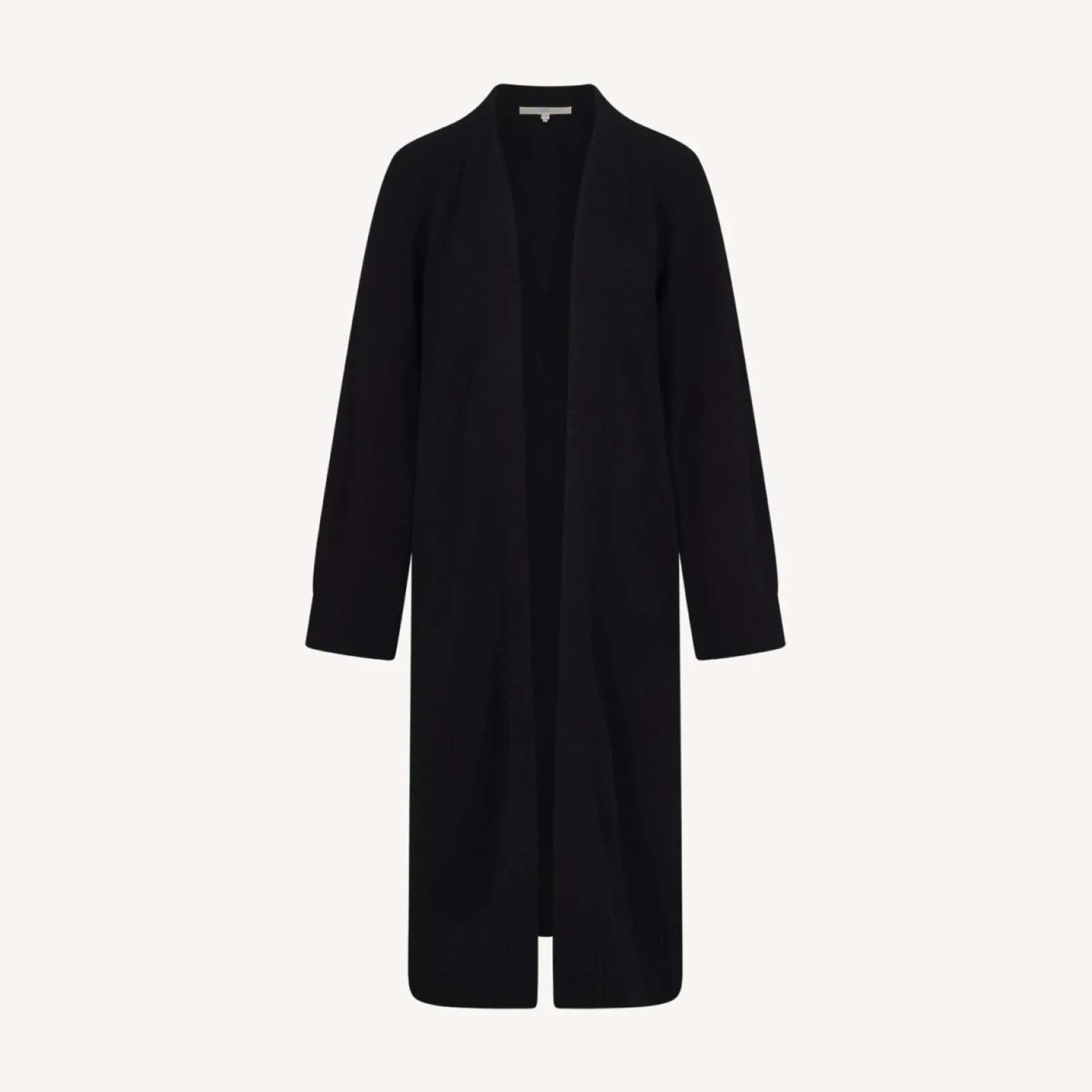 MAKENA LONGLINE CASHMERE CARDIGAN - BLACK