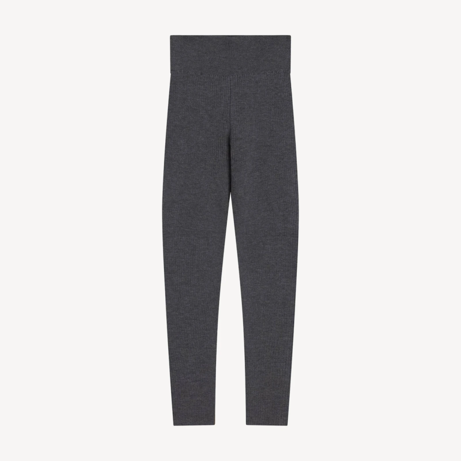 TULSA RIBBED LEGGINGS - CHARCOAL
