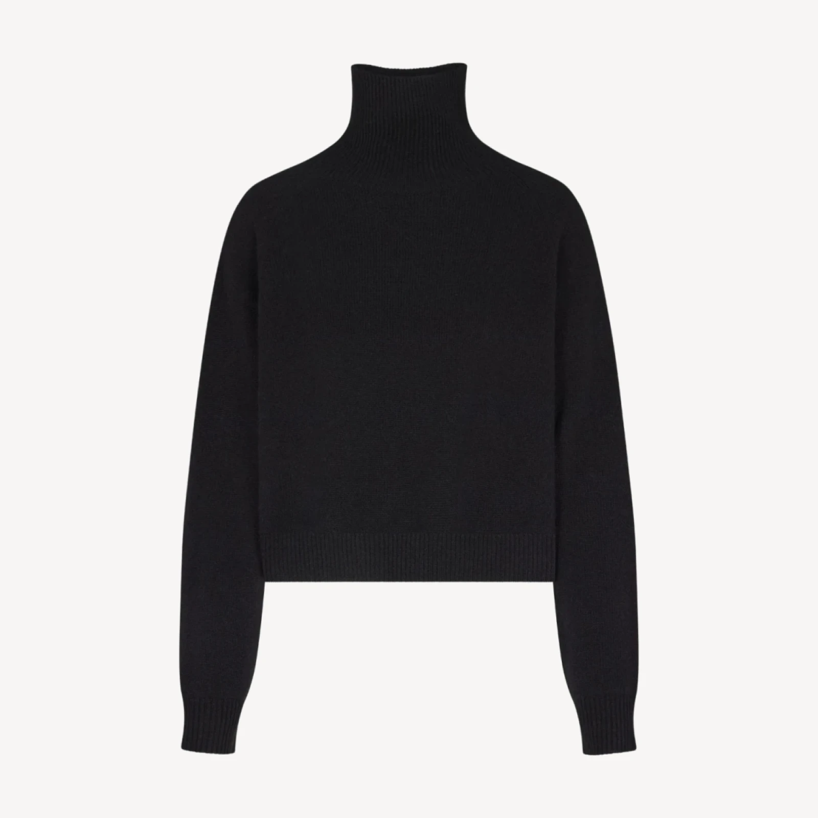 NOELLE TURTLENECK CASHMERE SWEATER - BLACK