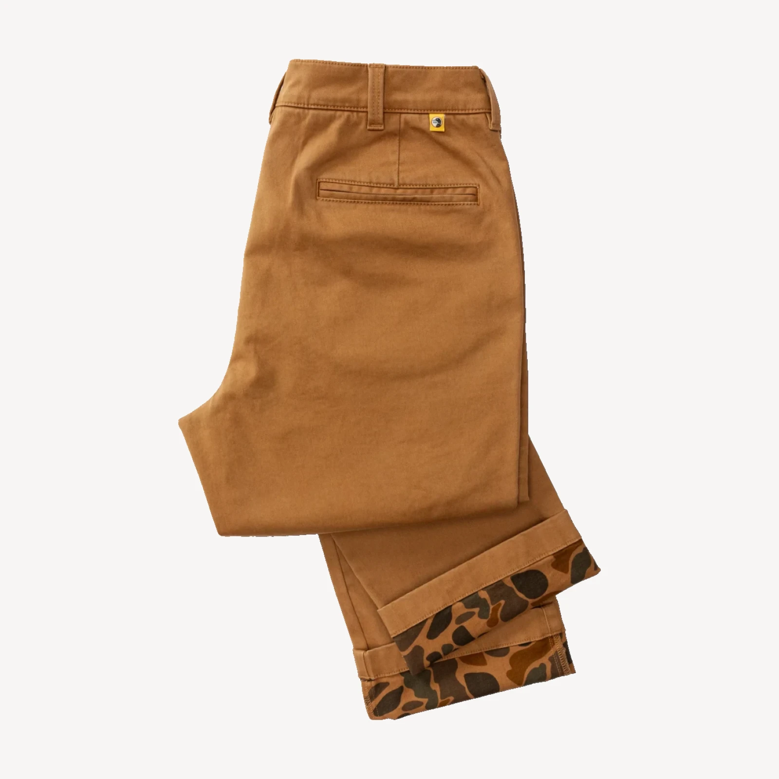 Classic Fit Brushed Back Gold School Chino