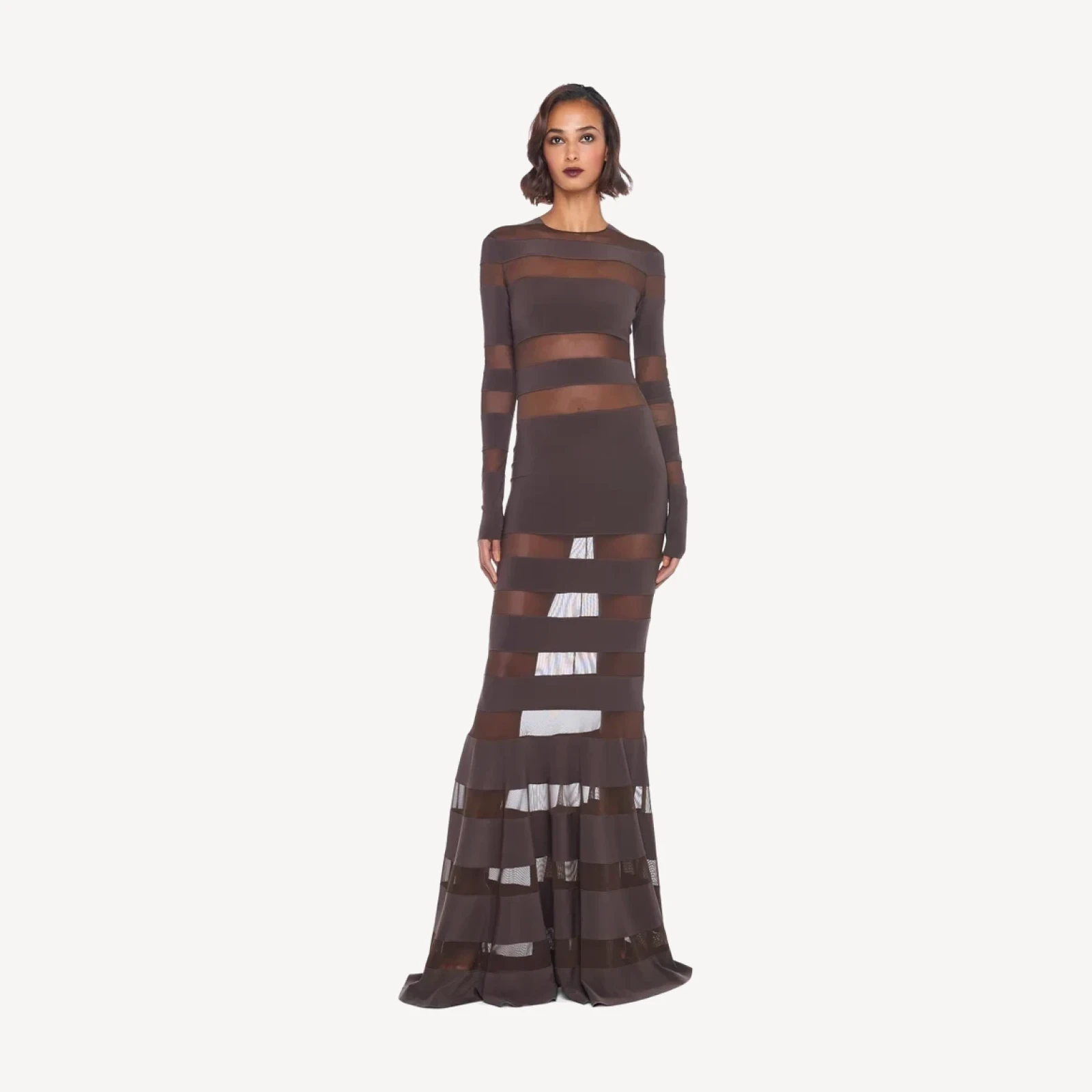 SPLICED DRESS FISHTAIL GOWN