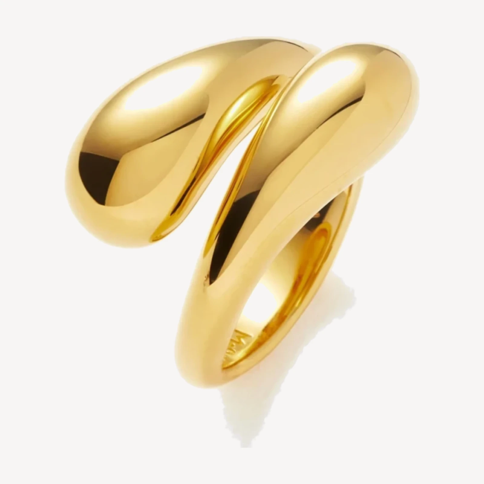 Savi Sculptural Crossover Ring | 18ct Gold Plated